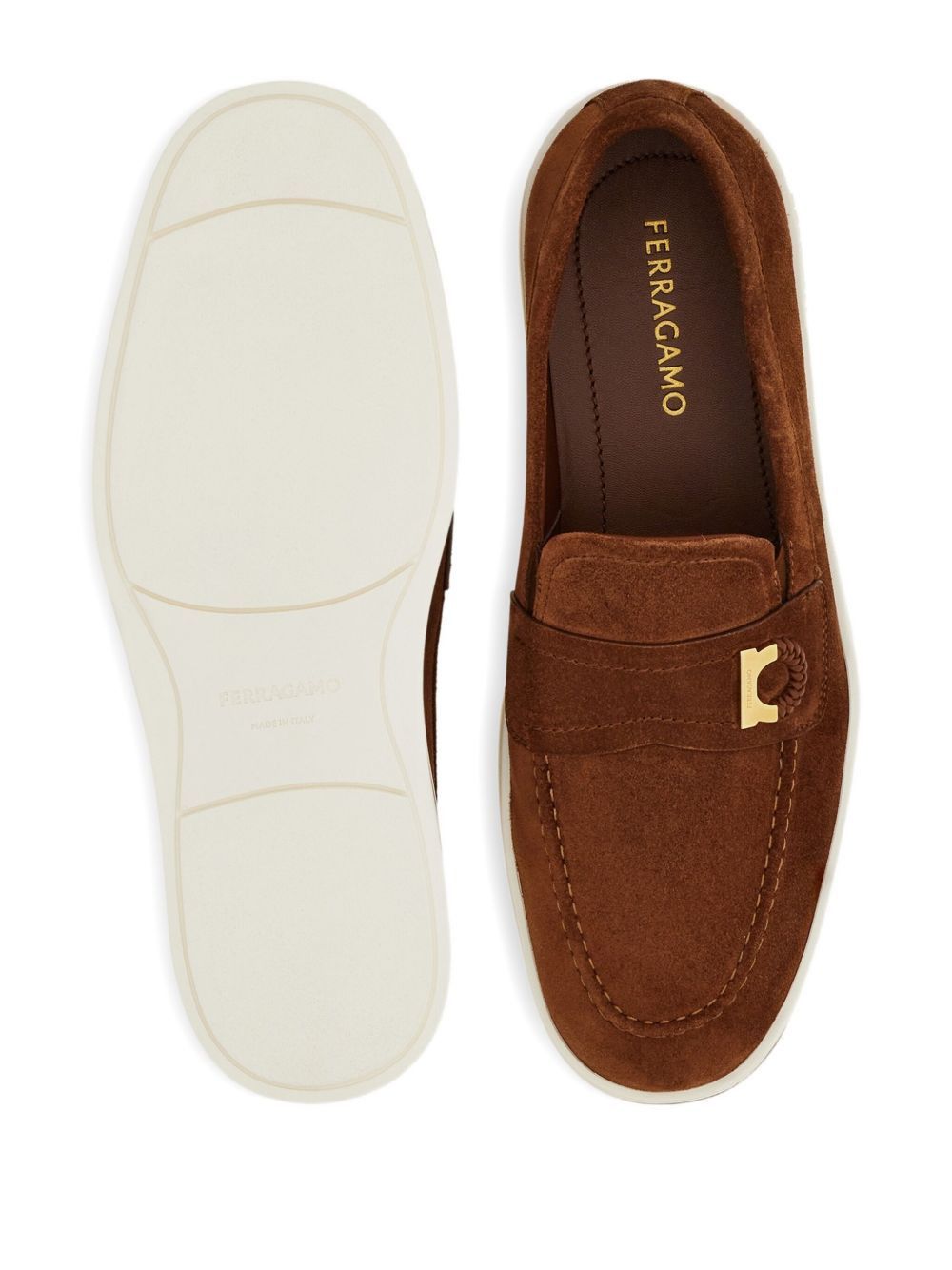 Salvatore Ferragamo LEATHER LOAFERS Size US 7 / EU 40 - 3 Thumbnail