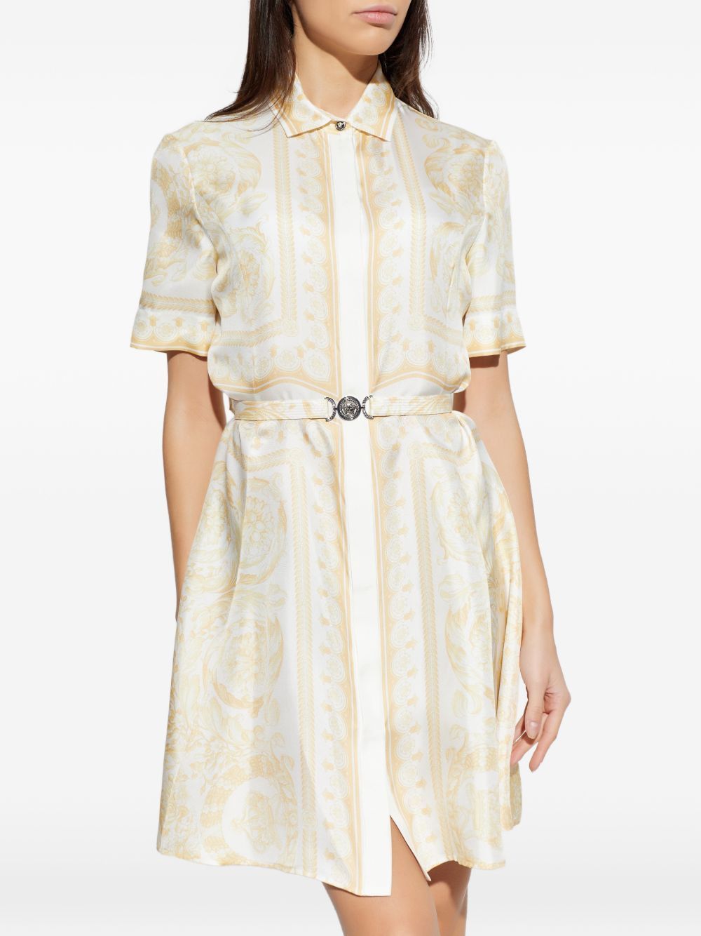 Versace BAROCCO PRINT SILK SHIRTDRESS Size S / US 4 / IT 40 - 5 Thumbnail