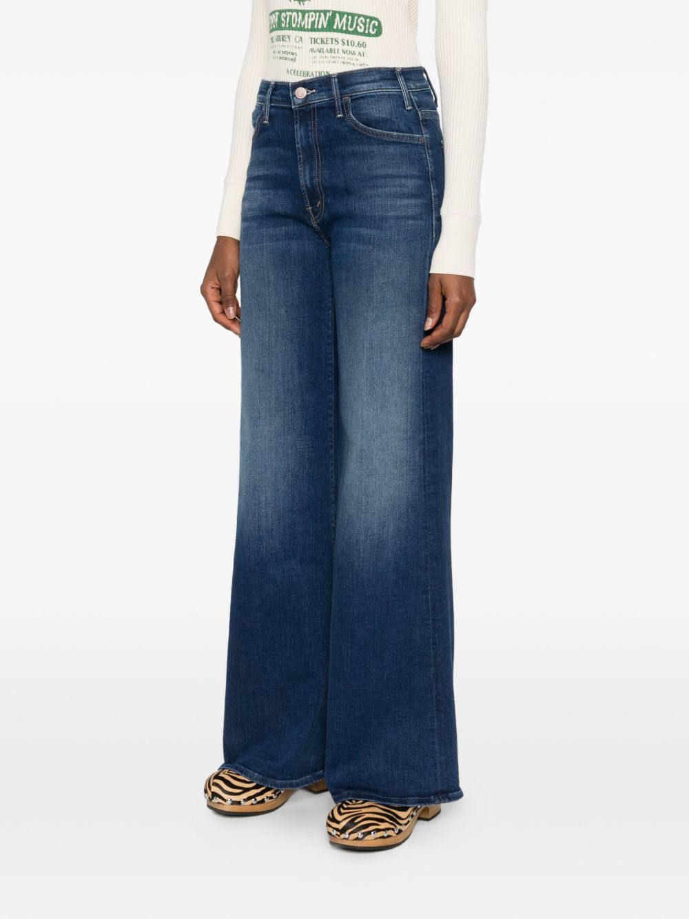 MOTHER THE HUSTLER ROLLER SNEAK DENIM JEANS Size 29" - 2 Thumbnail