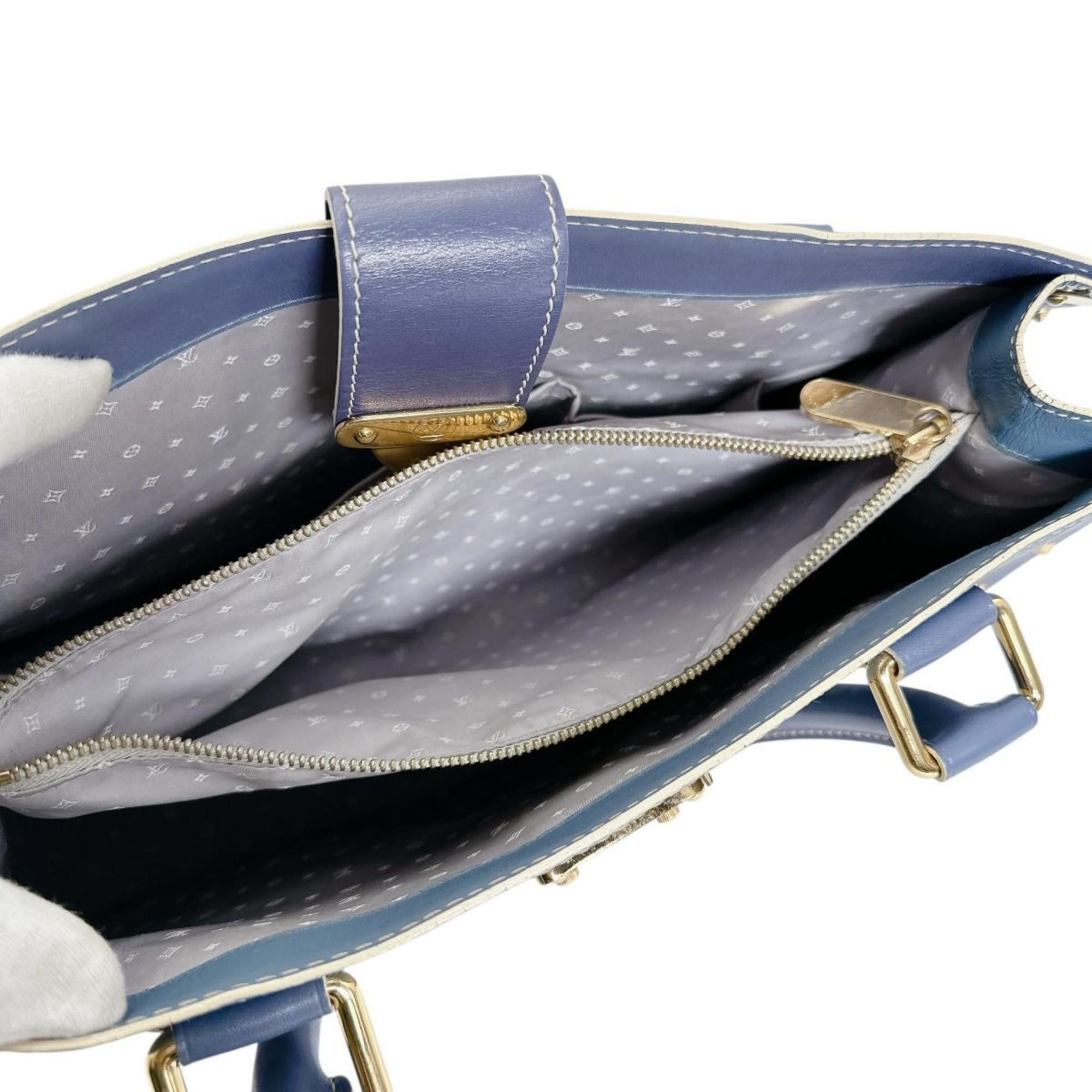 Louis Vuitton Louis Vuitton Fabulous Suhali Leather Handbag M91813 Blue Size ONE SIZE - 12 Thumbnail