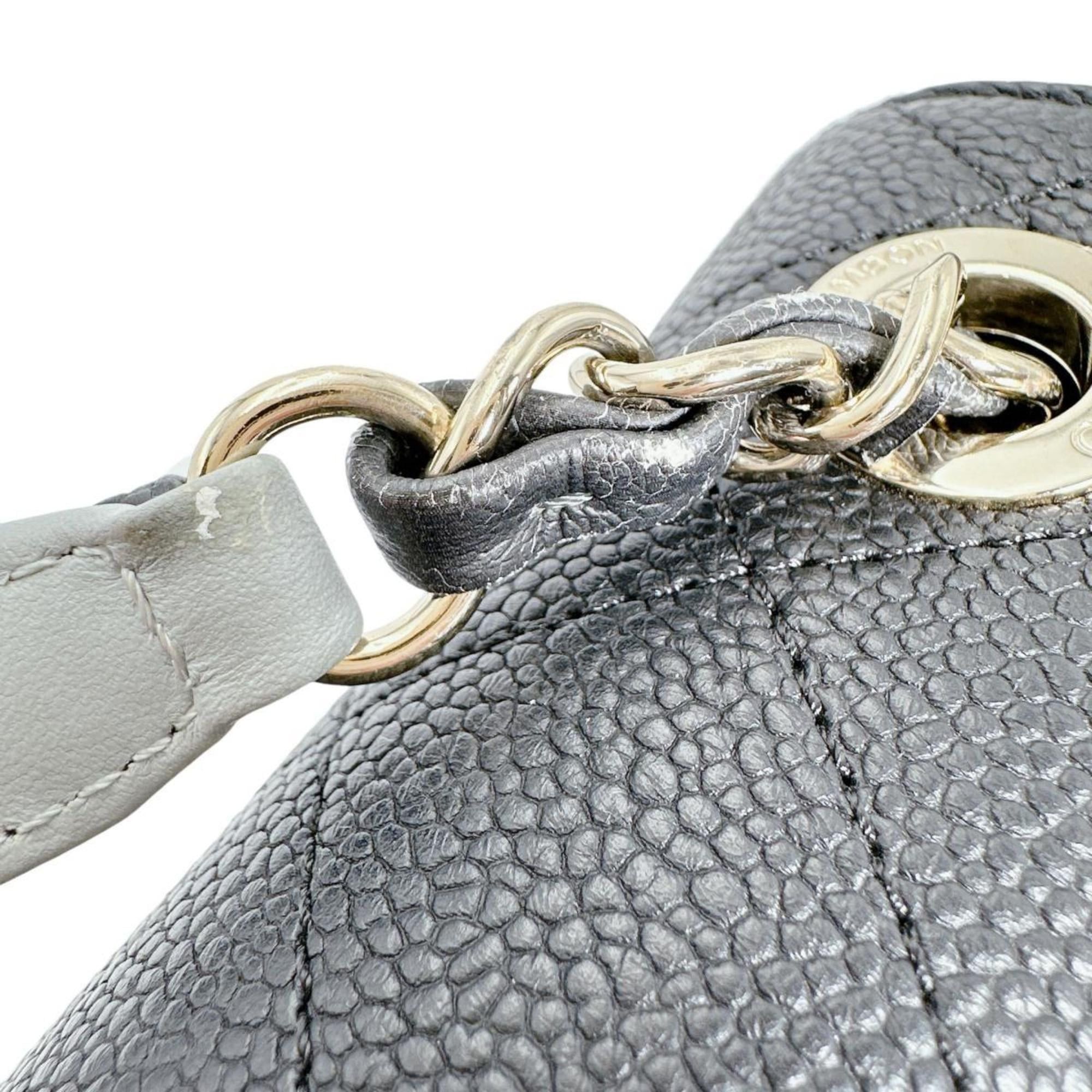 Chanel CHANEL Shoulder Bag, Chain Bag with Coco Mark, Matte Caviar Leather, A93659, Black Size ONE SIZE - 11 Thumbnail