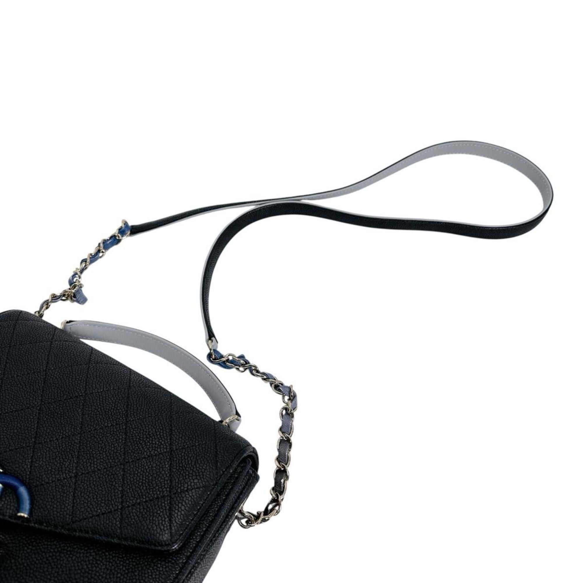 Chanel CHANEL Shoulder Bag, Chain Bag with Coco Mark, Matte Caviar Leather, A93659, Black Size ONE SIZE - 18 Thumbnail