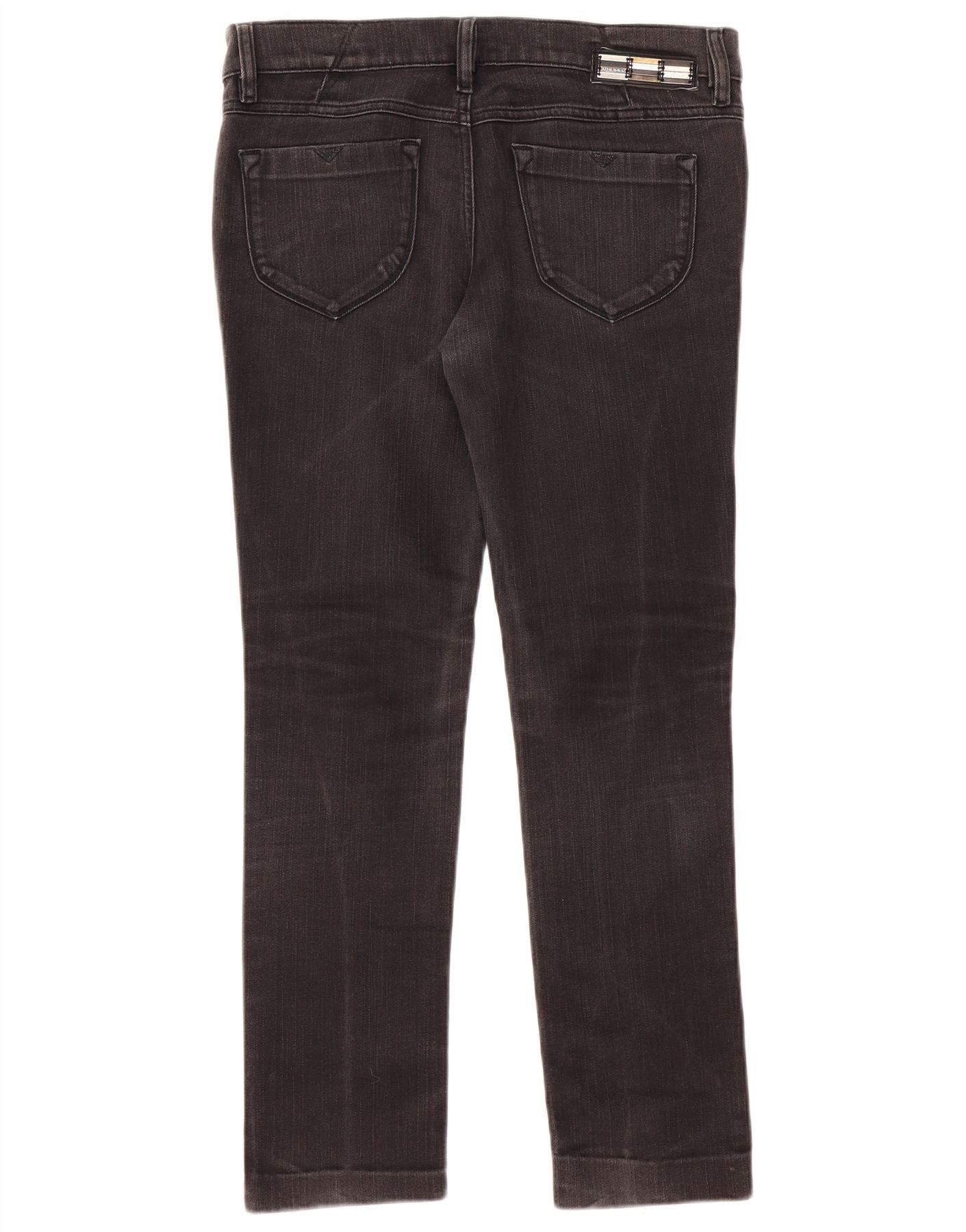 Diesel Womens Livy Super Slim Straight Jeans W31 L28 Grey Cotton Size 42" / US 20 - 2 Thumbnail