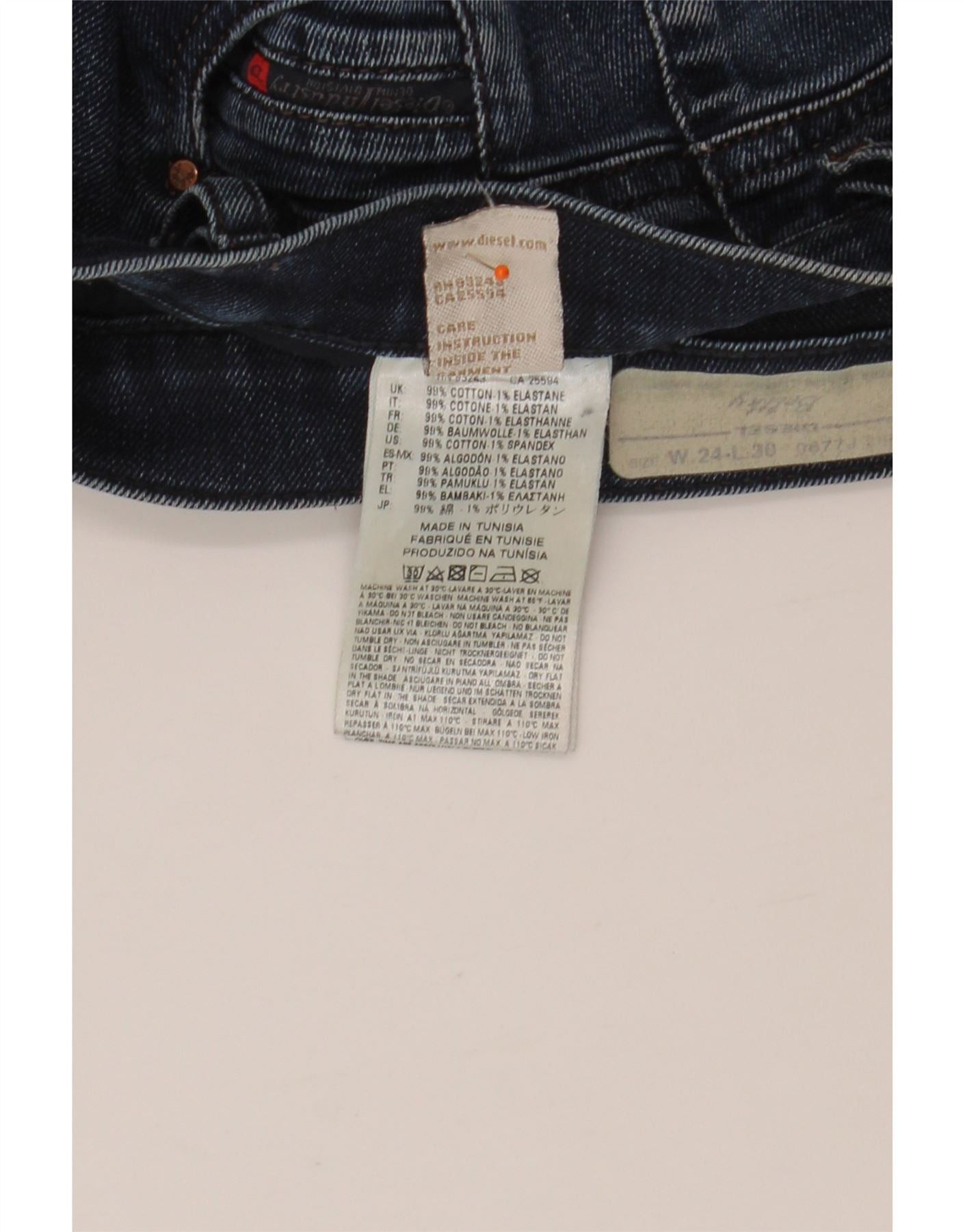 Diesel Womens Slim Jeans W24 L30 Blue Cotton Size 42" / US 20 - 3 Thumbnail
