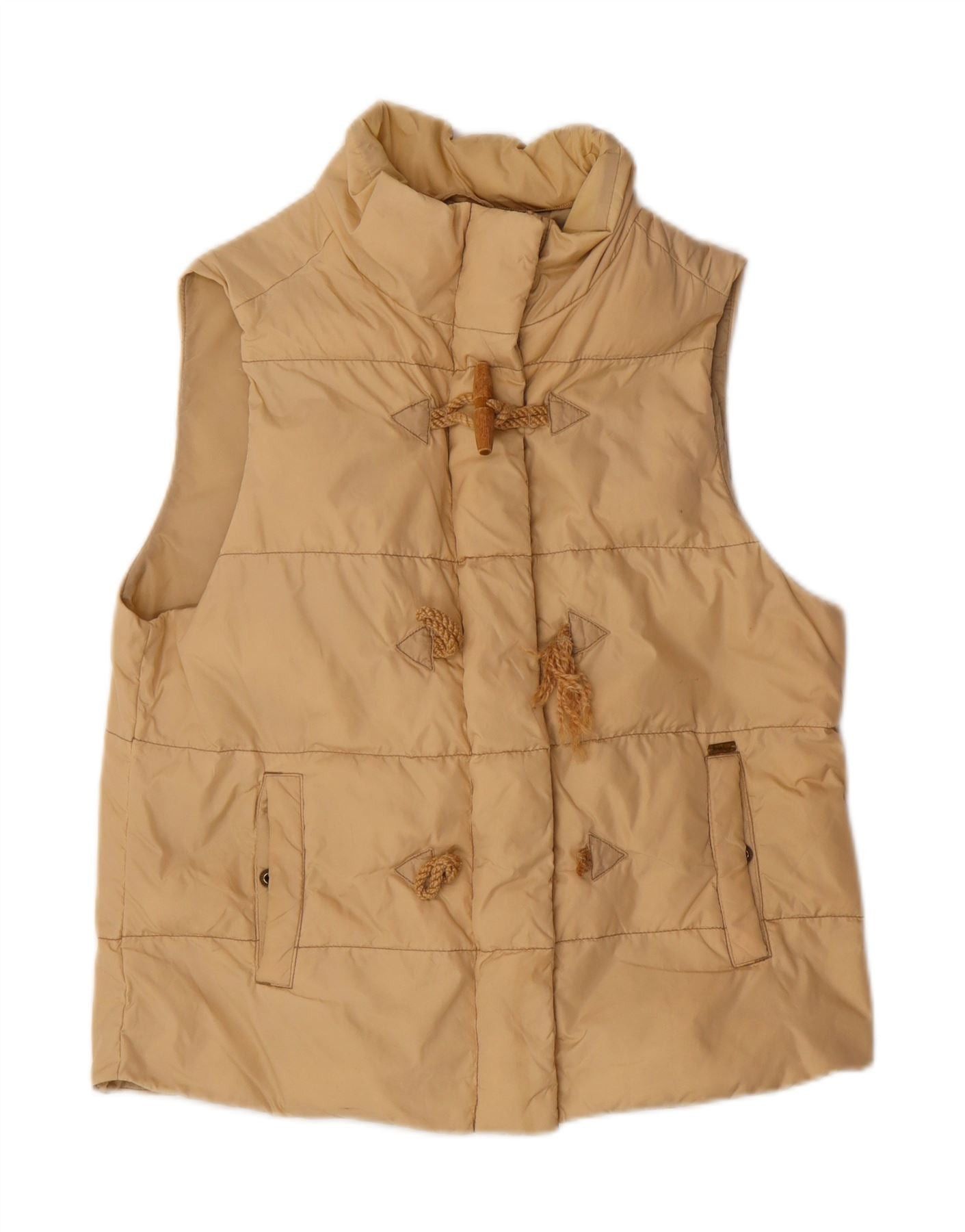 Ralph Lauren Womens Padded Gilet UK 14 Medium Beige Nylon Size M / US 6-8 / IT 42-44 - 2 Thumbnail