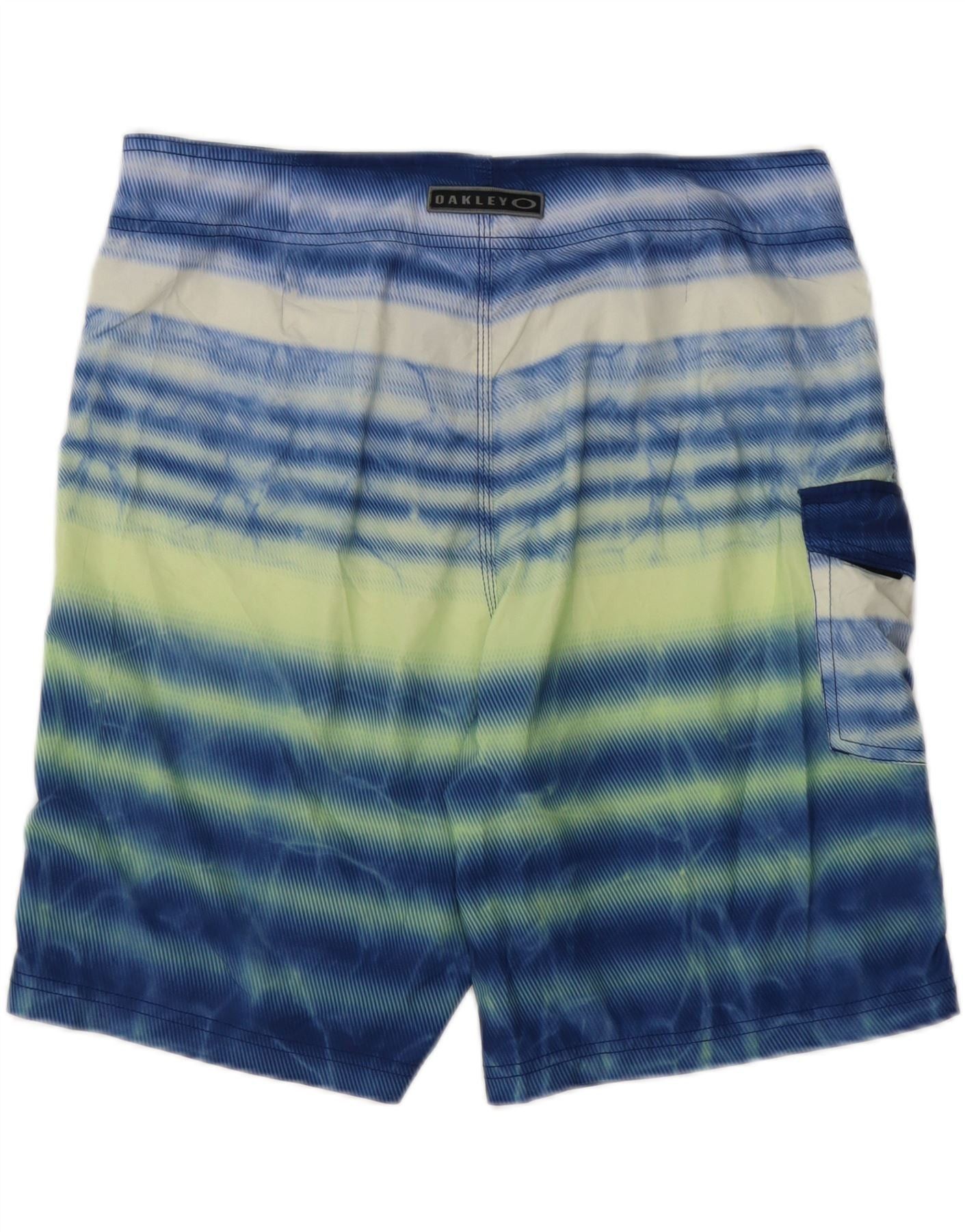 Oakley Mens Swimming Shorts Large Blue Striped Size US 28 / EU 44 - 3 Thumbnail