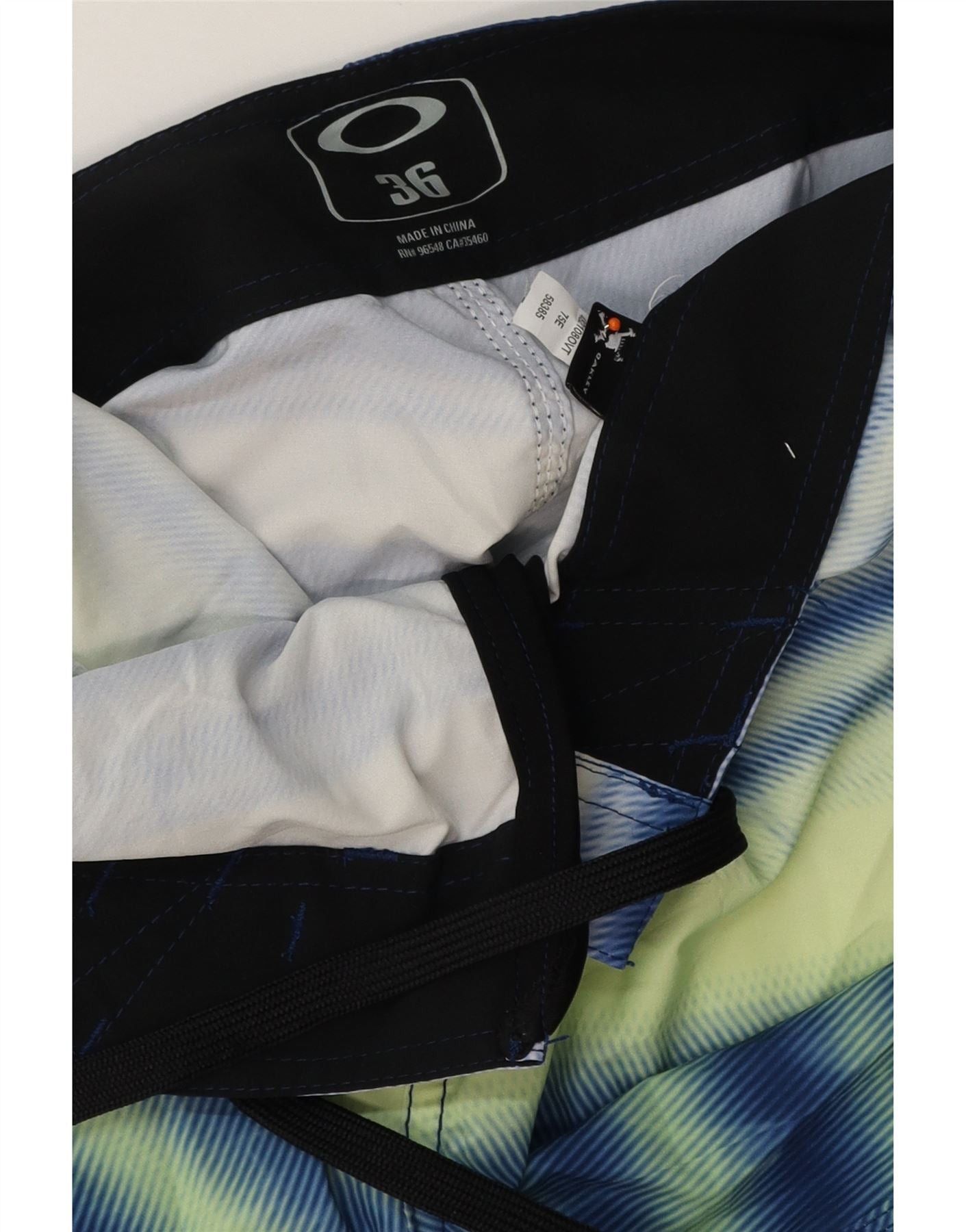 Oakley Mens Swimming Shorts Large Blue Striped Size US 28 / EU 44 - 4 Thumbnail
