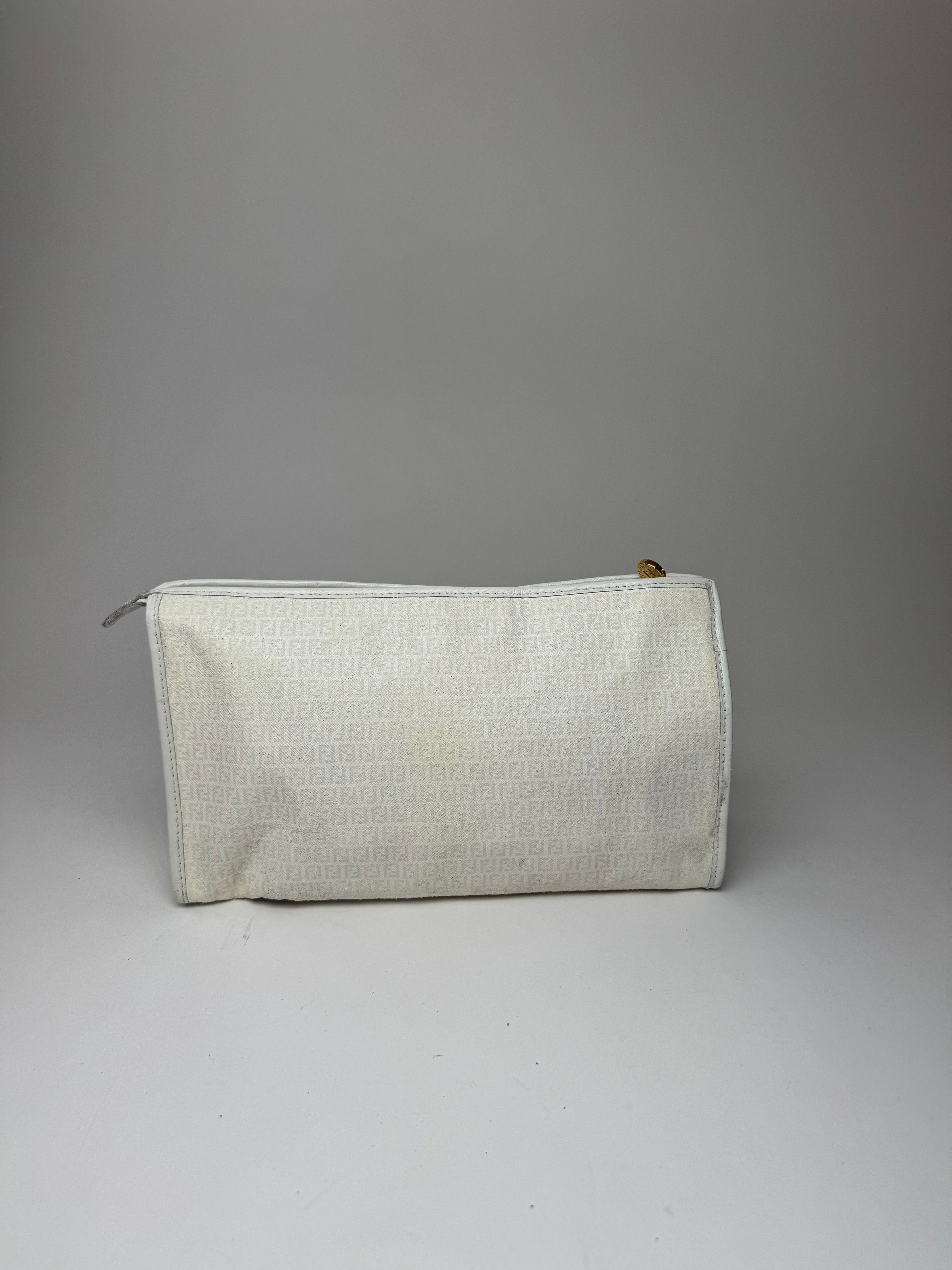 Fendi Vintage Monogram Clutch White Size ONE SIZE - 7 Thumbnail