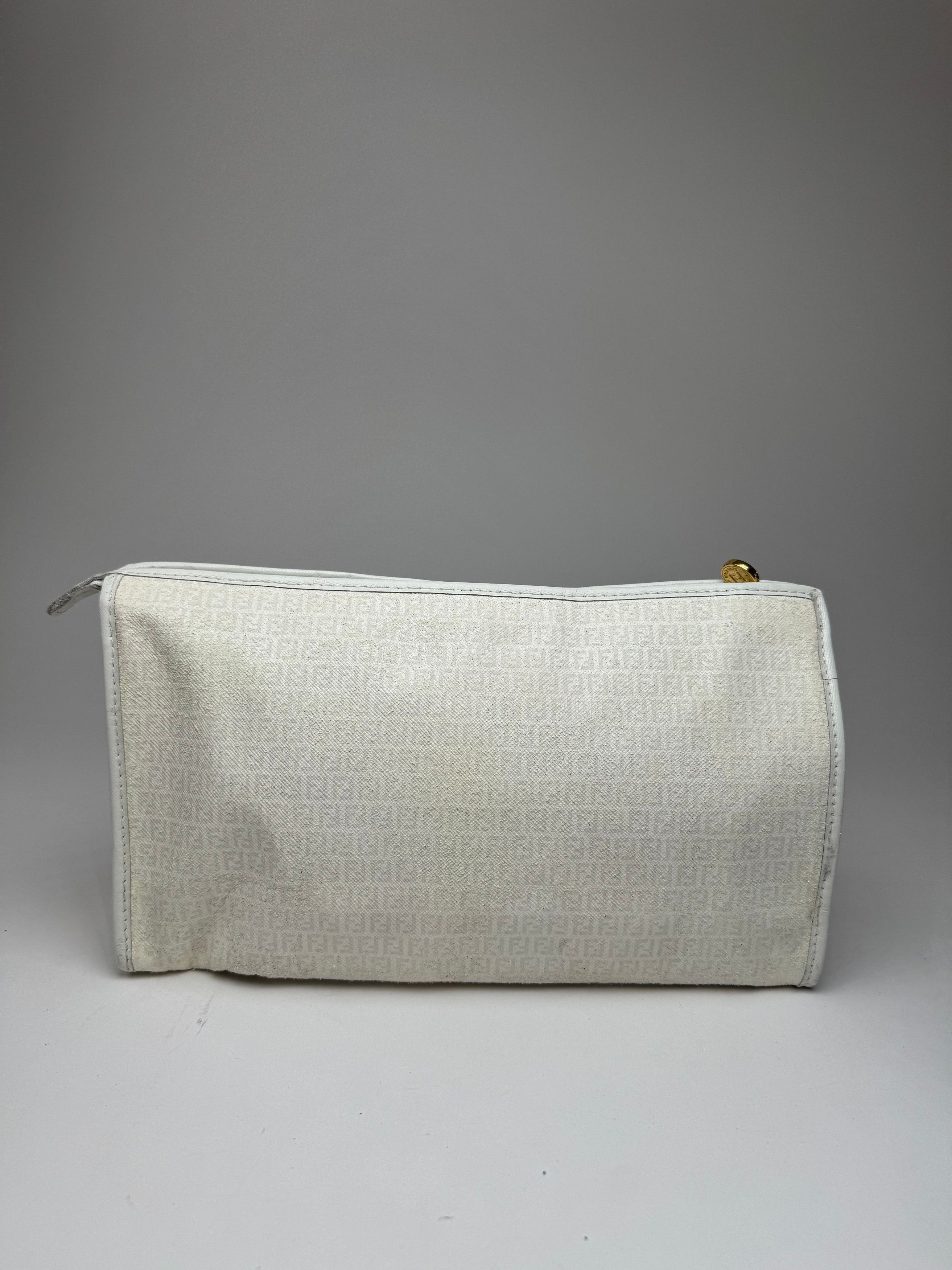 Fendi Vintage Monogram Clutch White Size ONE SIZE - 2 Thumbnail