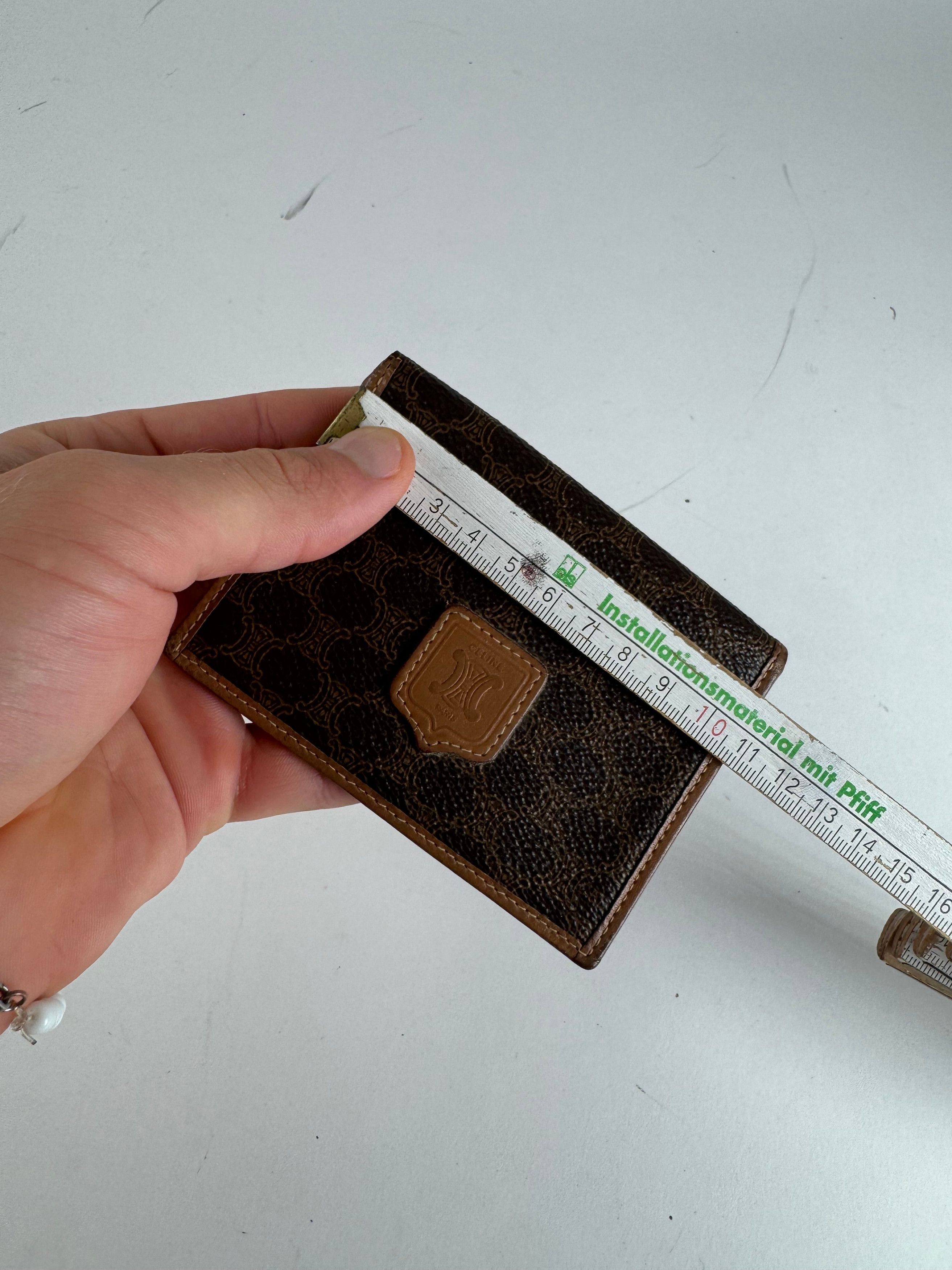 Celine Vintage Leather Monogram Card Holder Brown Size ONE SIZE - 9 Thumbnail