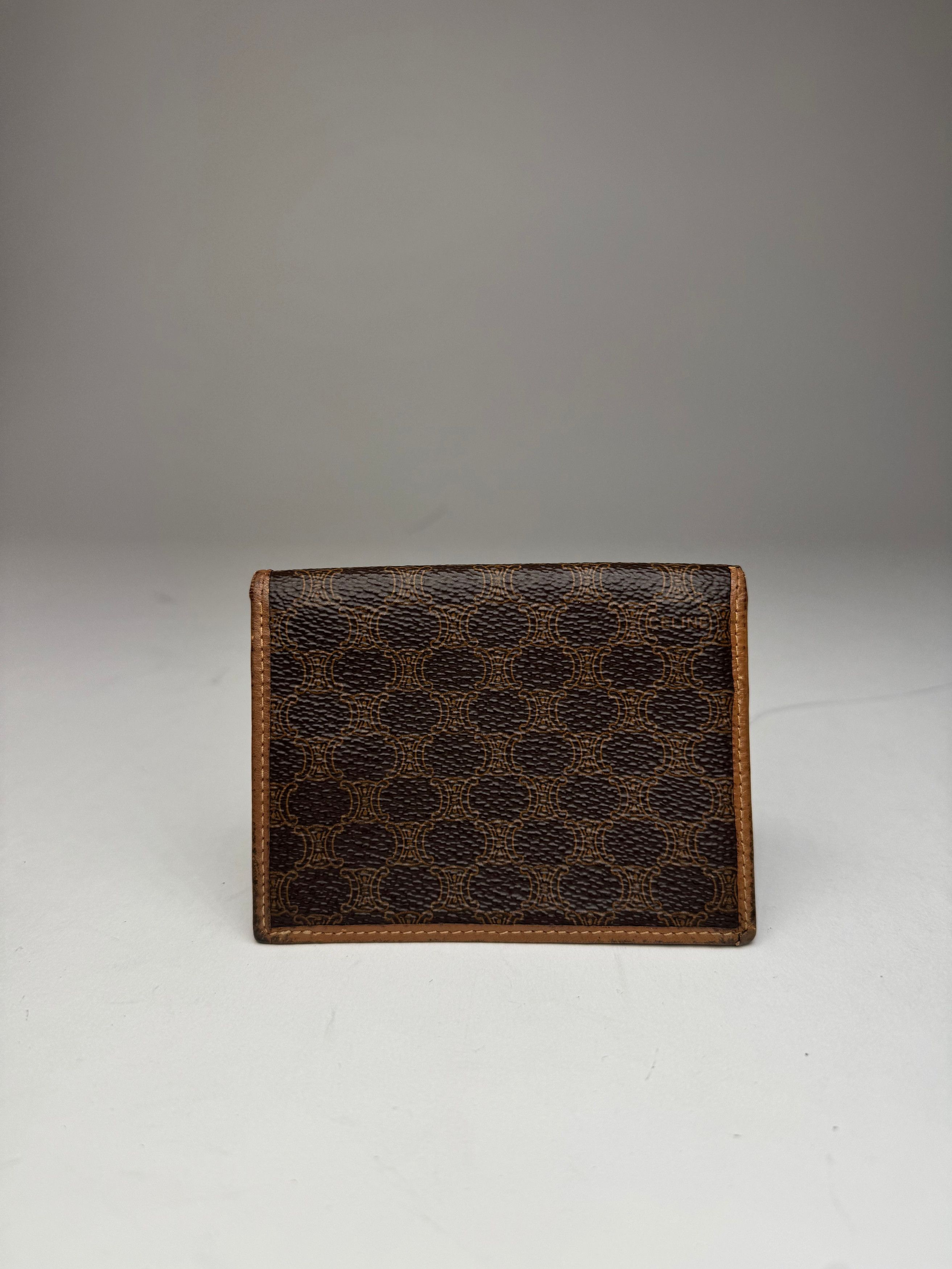 Celine Vintage Leather Monogram Card Holder Brown Size ONE SIZE - 12 Thumbnail