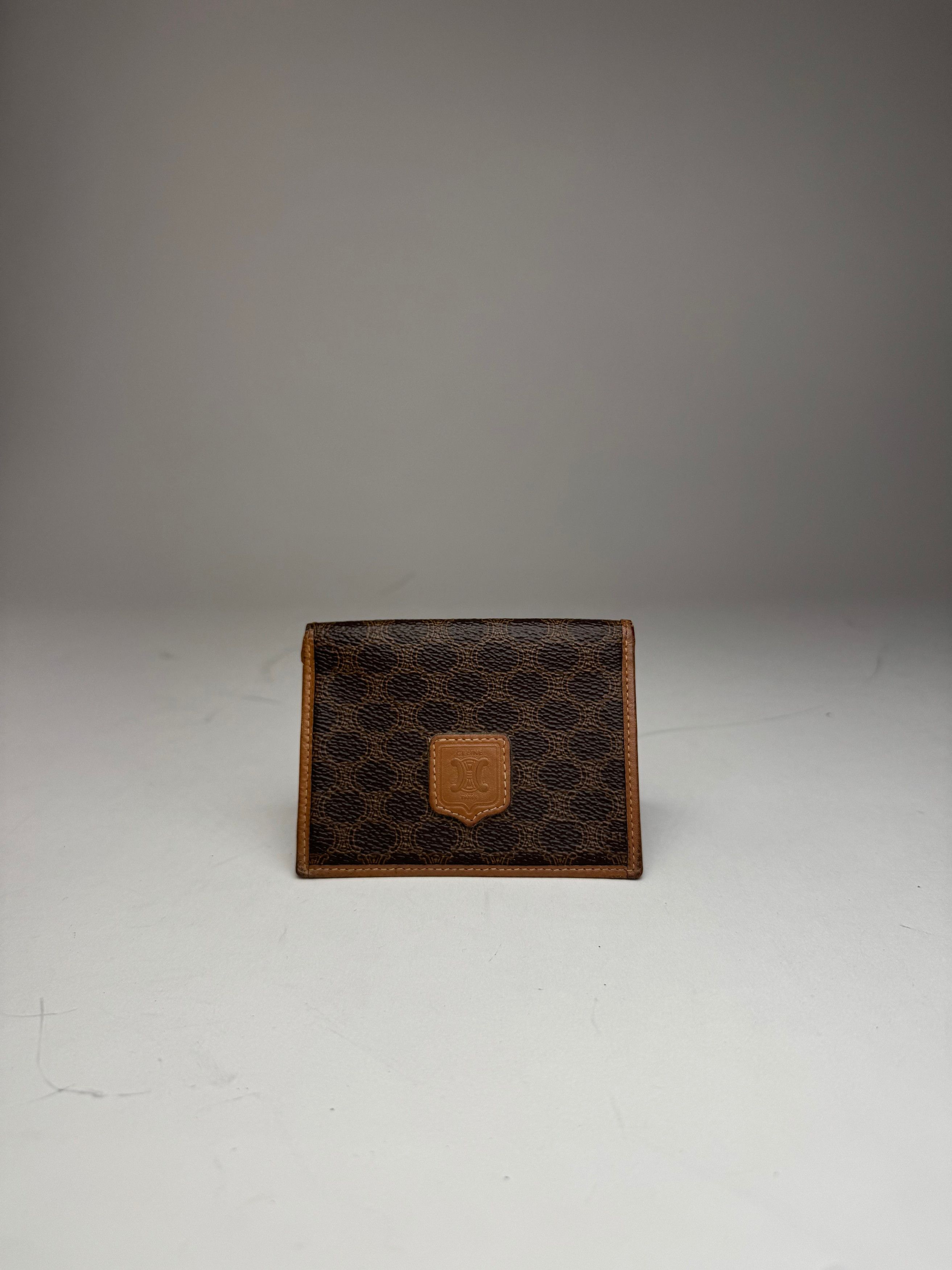 Celine Vintage Leather Monogram Card Holder Brown Size ONE SIZE - 6 Thumbnail