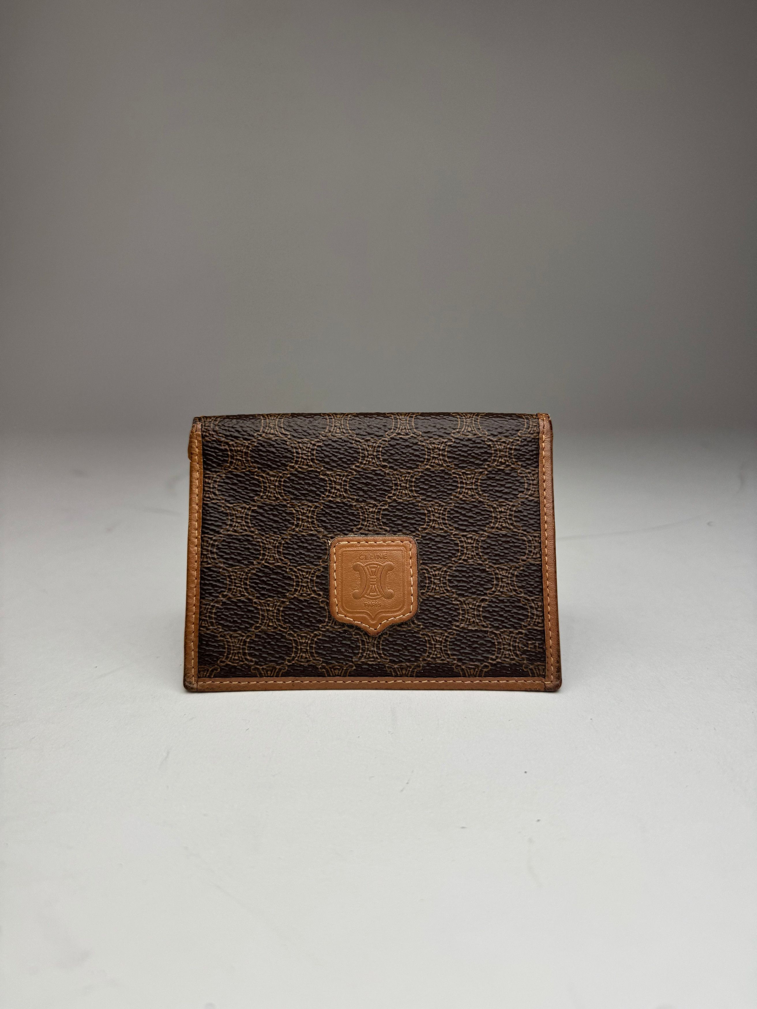 Celine Vintage Leather Monogram Card Holder Brown Size ONE SIZE - 11 Thumbnail