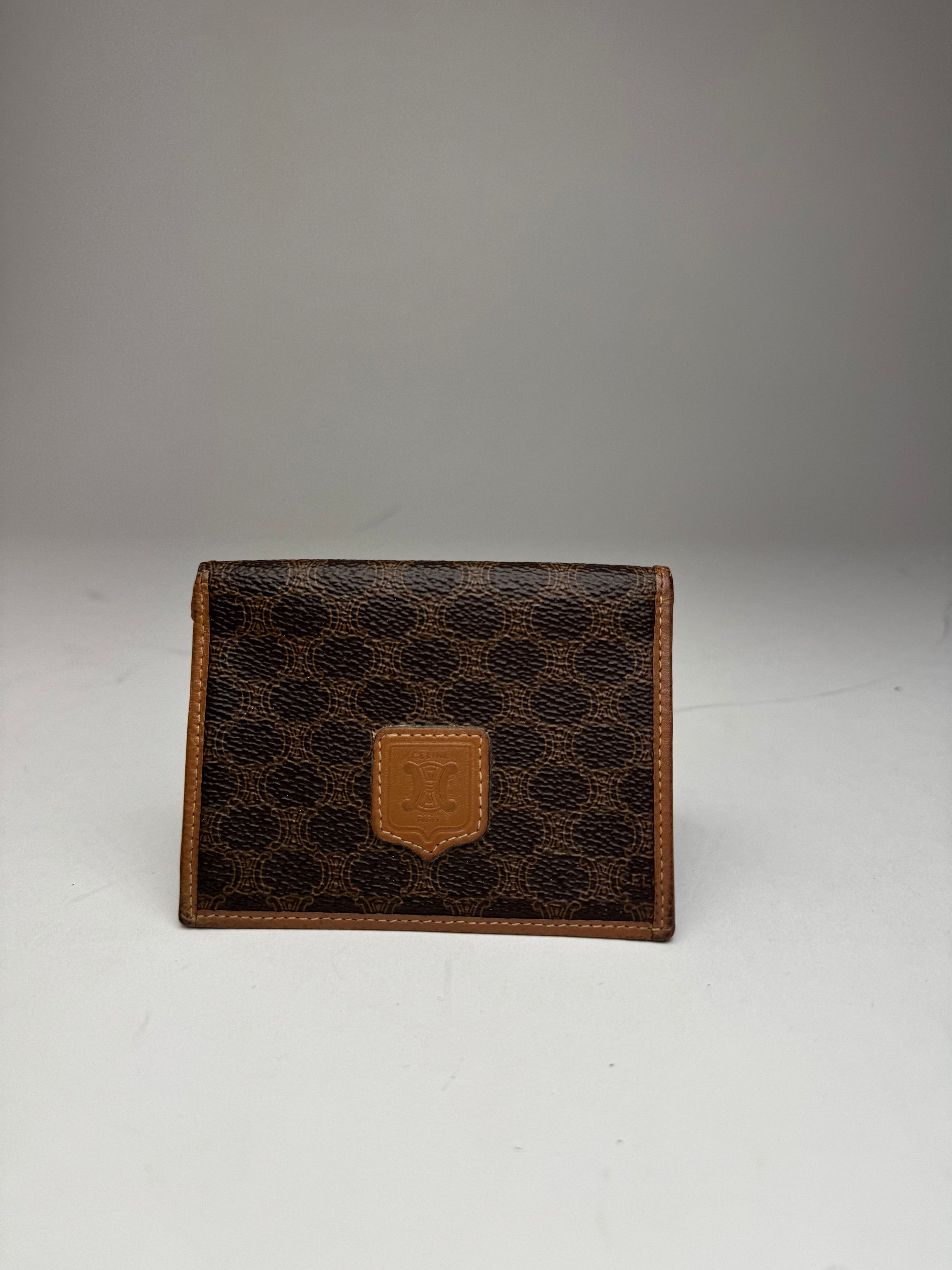 Celine Vintage Leather Monogram Card Holder Brown Size ONE SIZE - 3 Thumbnail