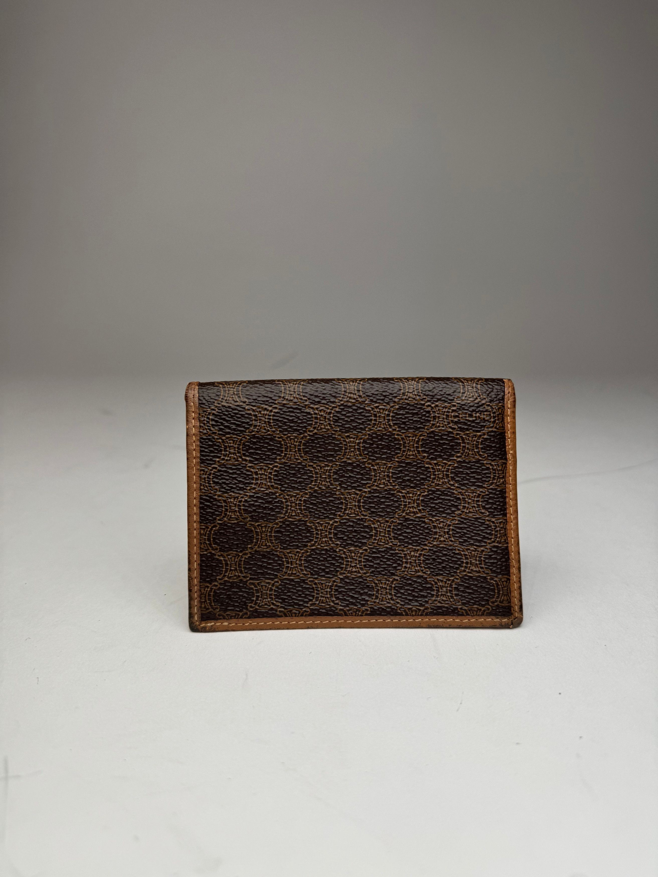 Celine Vintage Leather Monogram Card Holder Brown Size ONE SIZE - 2 Thumbnail