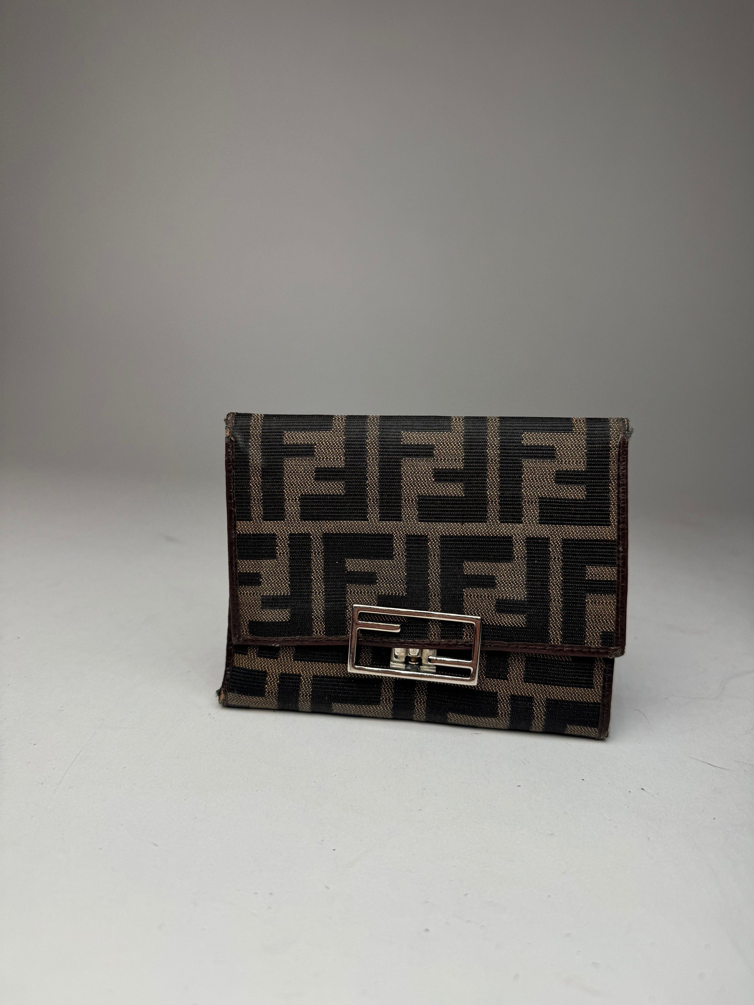 Fendi Vintage FF Monogram Wallet Brown Size ONE SIZE - 9 Thumbnail