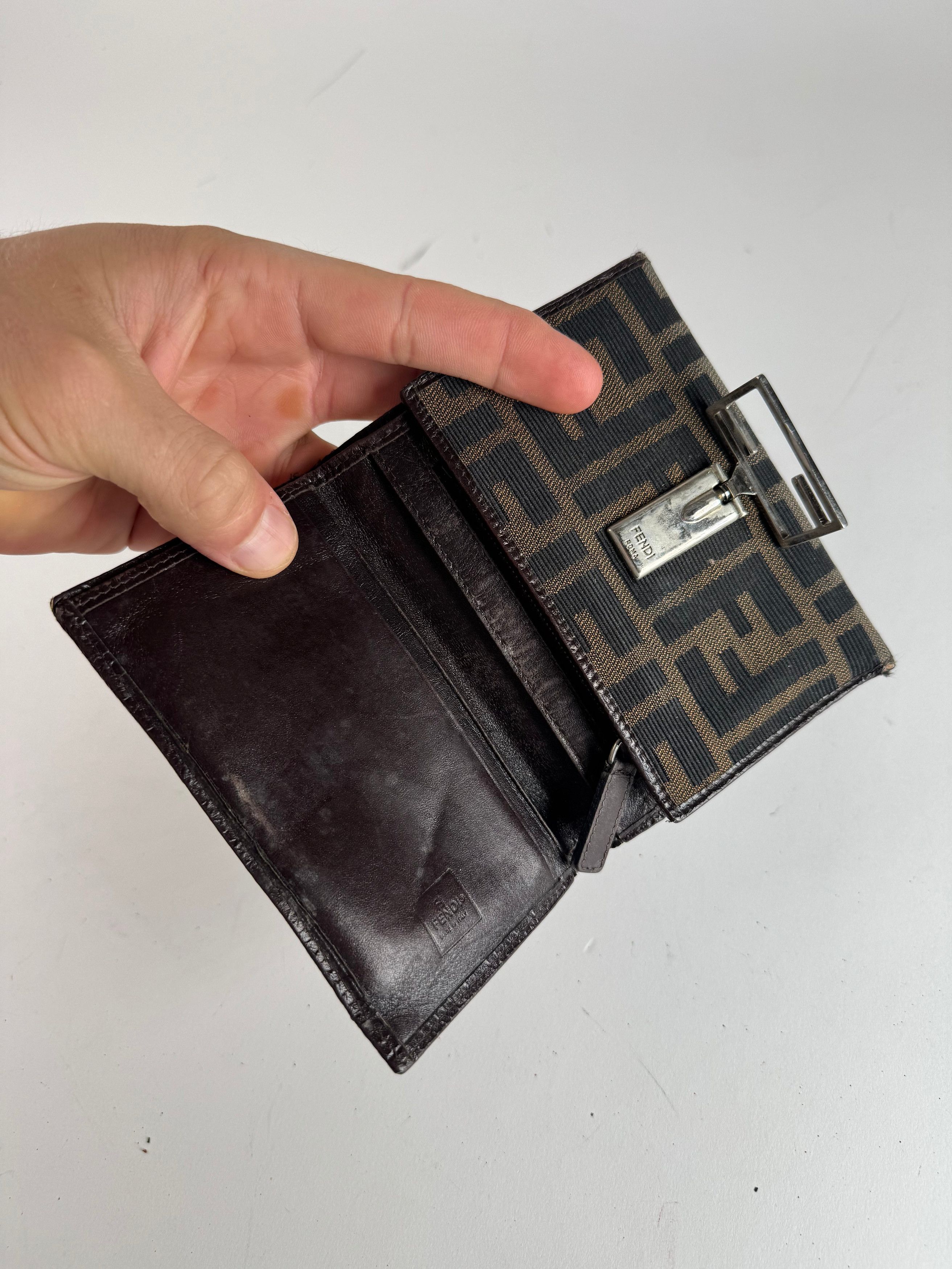 Fendi Vintage FF Monogram Wallet Brown Size ONE SIZE - 3 Thumbnail