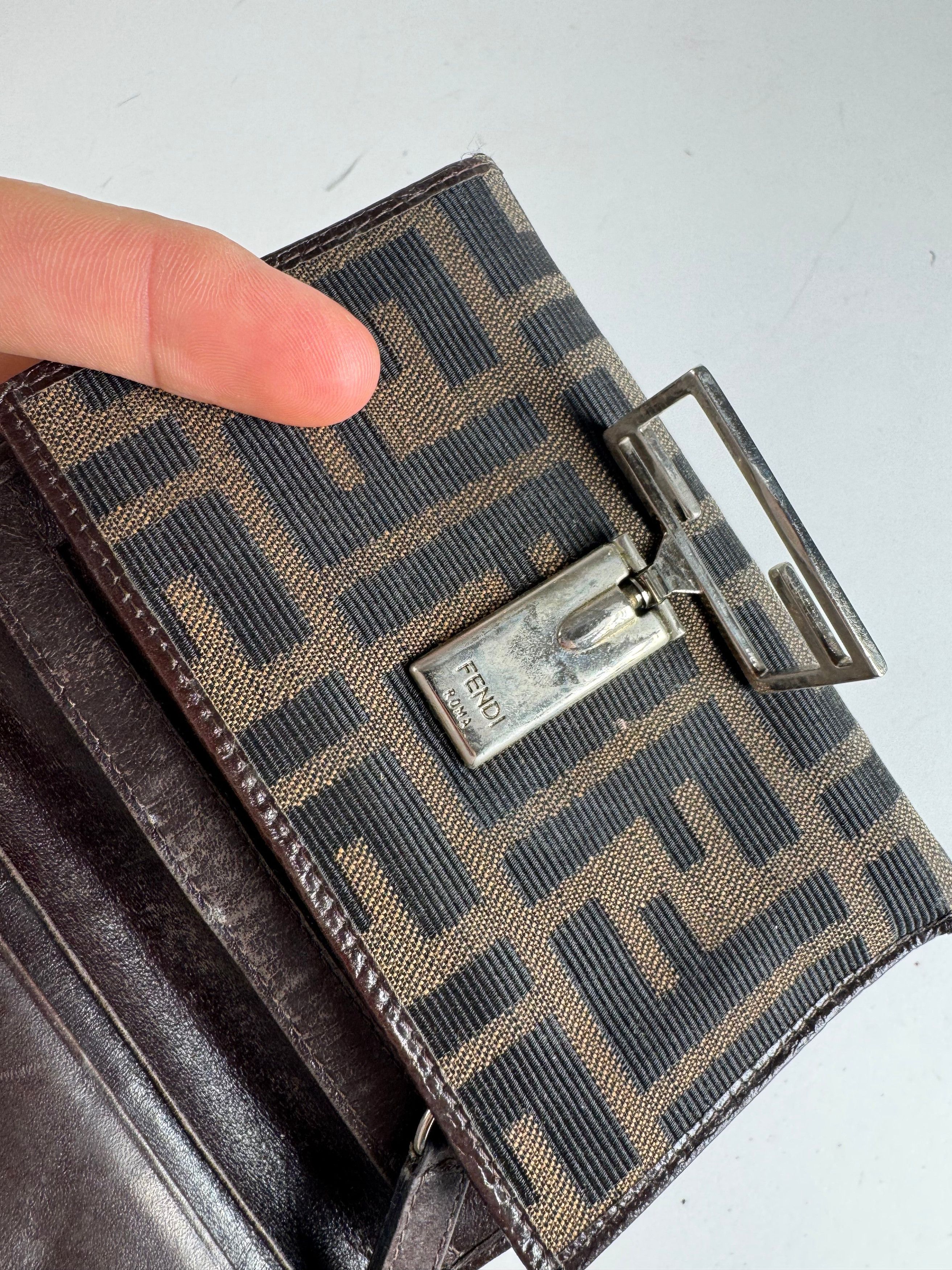 Fendi Vintage FF Monogram Wallet Brown Size ONE SIZE - 4 Thumbnail