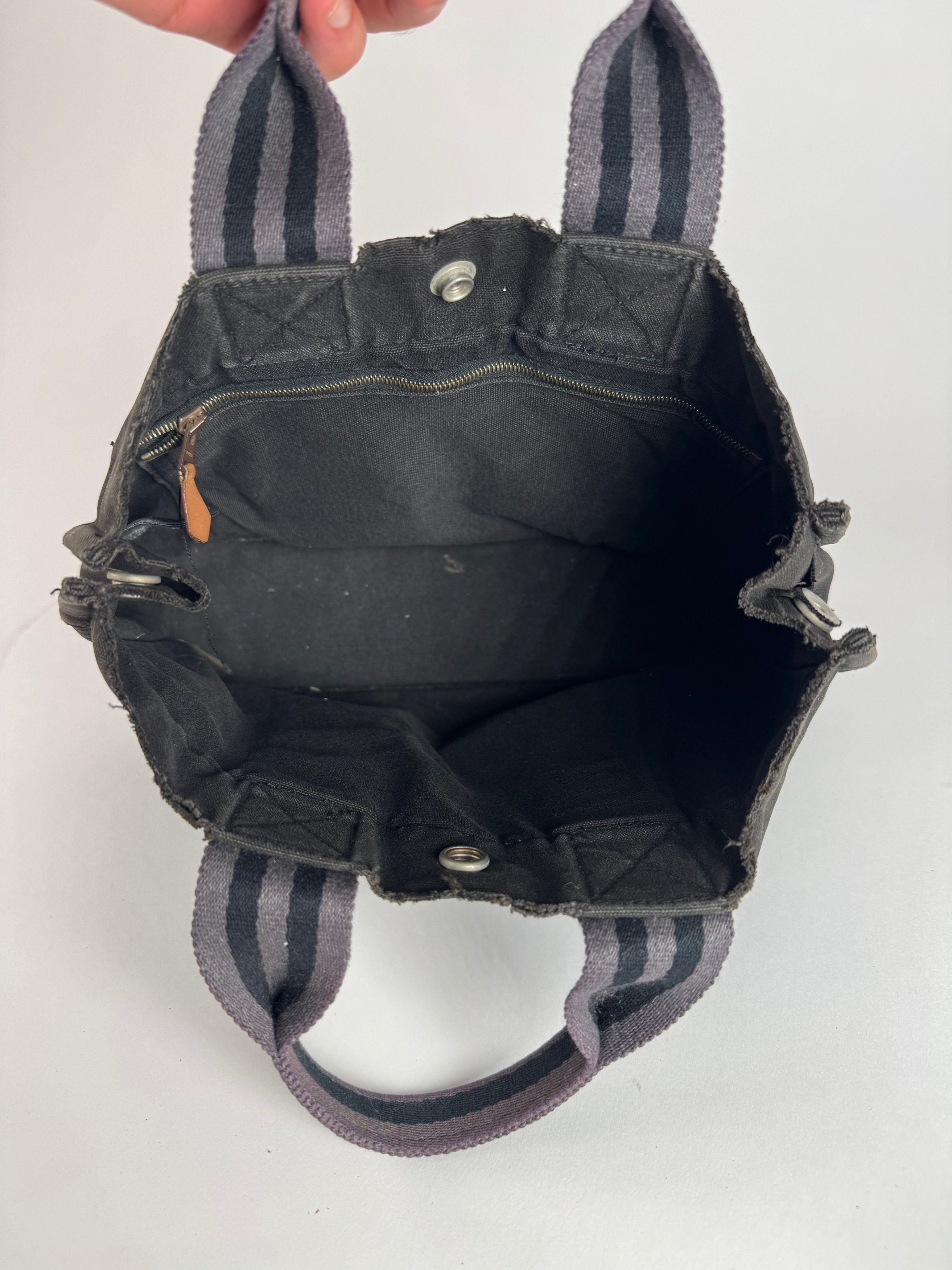 Other Vintage Hermes Canvas Mini Tote Bag Black Size ONE SIZE - 2 Thumbnail