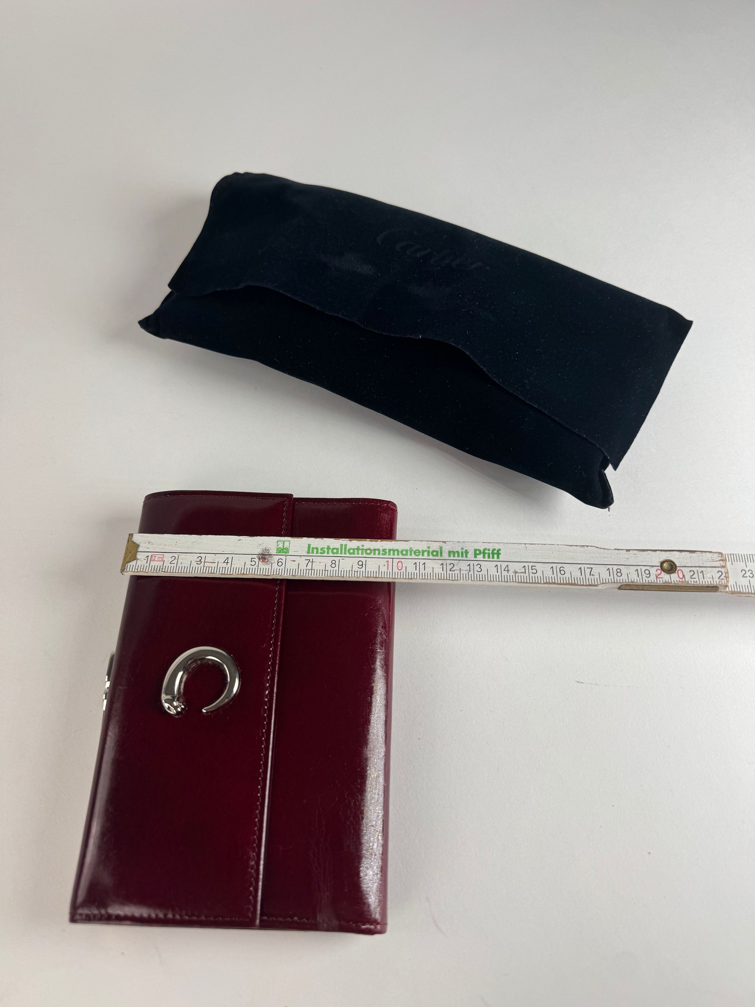 Cartier Vintage Panthere Patent Leather Wallet Burgundy Size ONE SIZE - 11 Thumbnail
