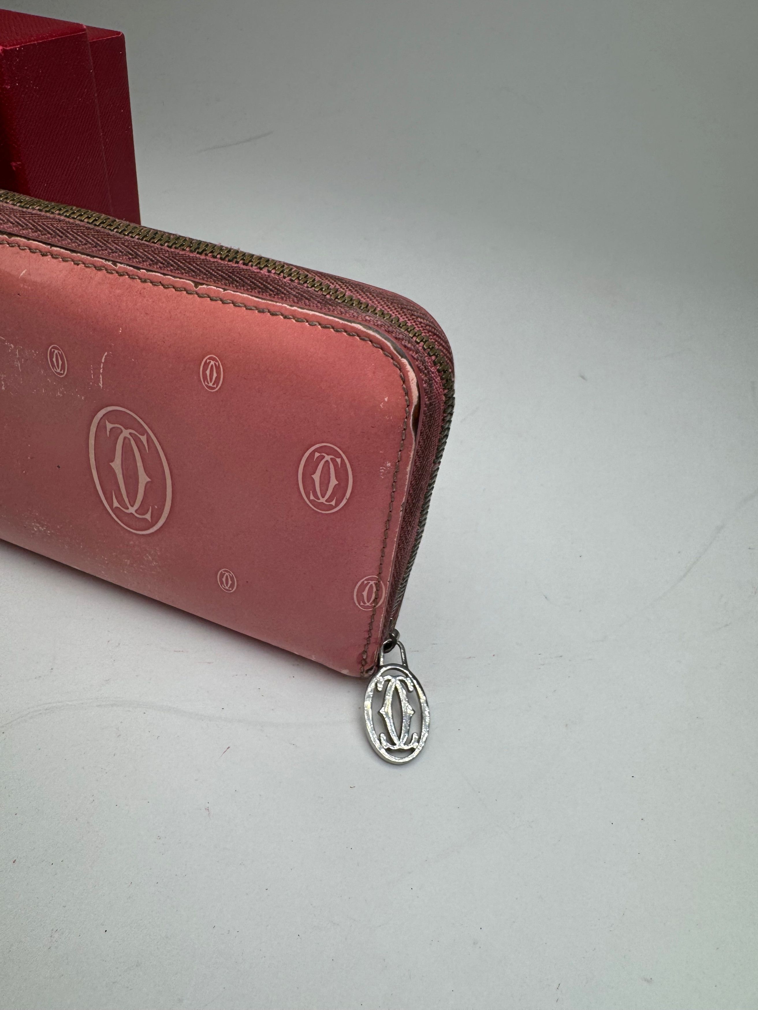 Cartier Vintage Patent Leather Monogram Wallet Pink Size ONE SIZE - 4 Thumbnail