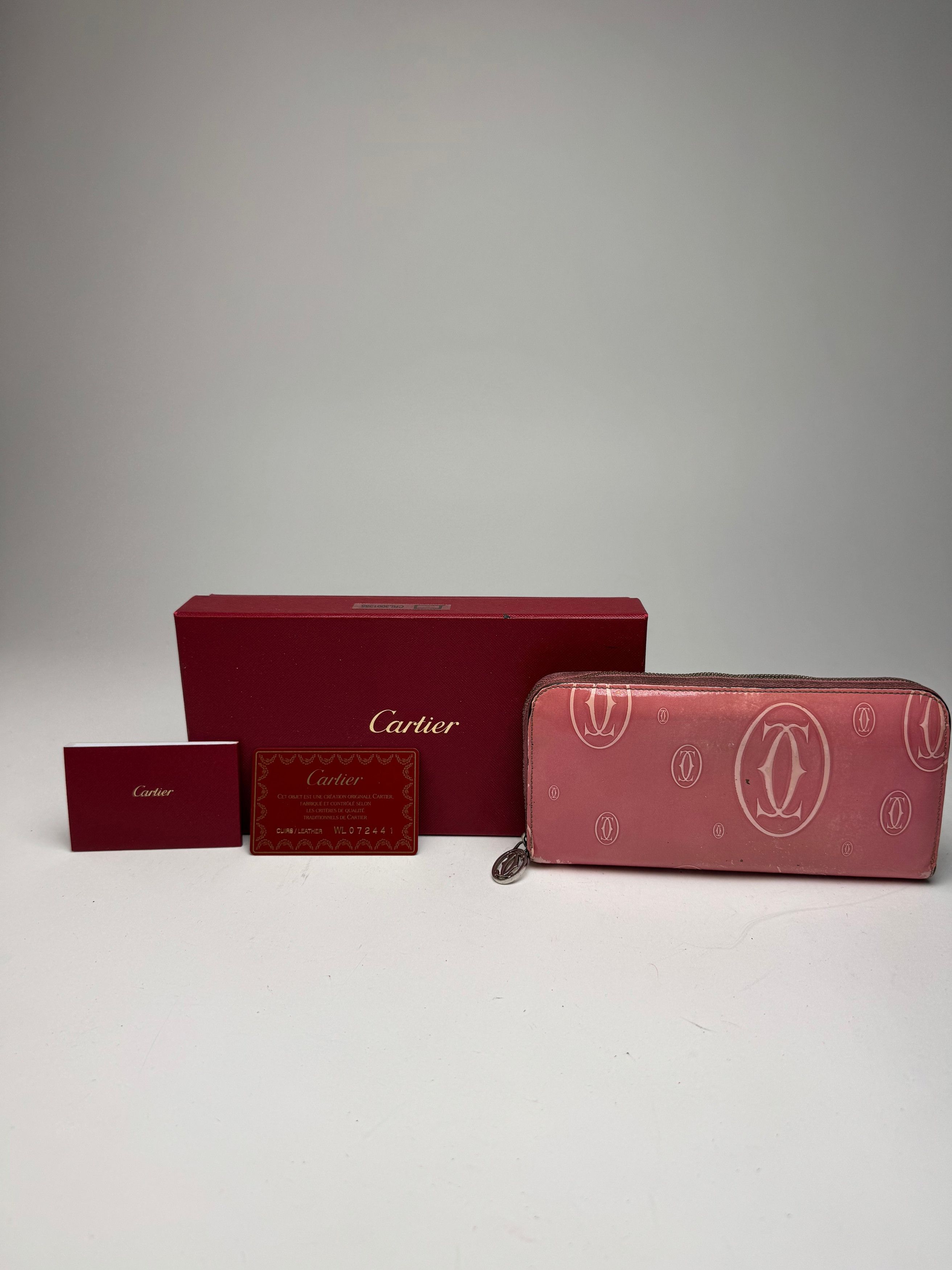 Cartier Vintage Patent Leather Monogram Wallet Pink Size ONE SIZE - 7 Thumbnail