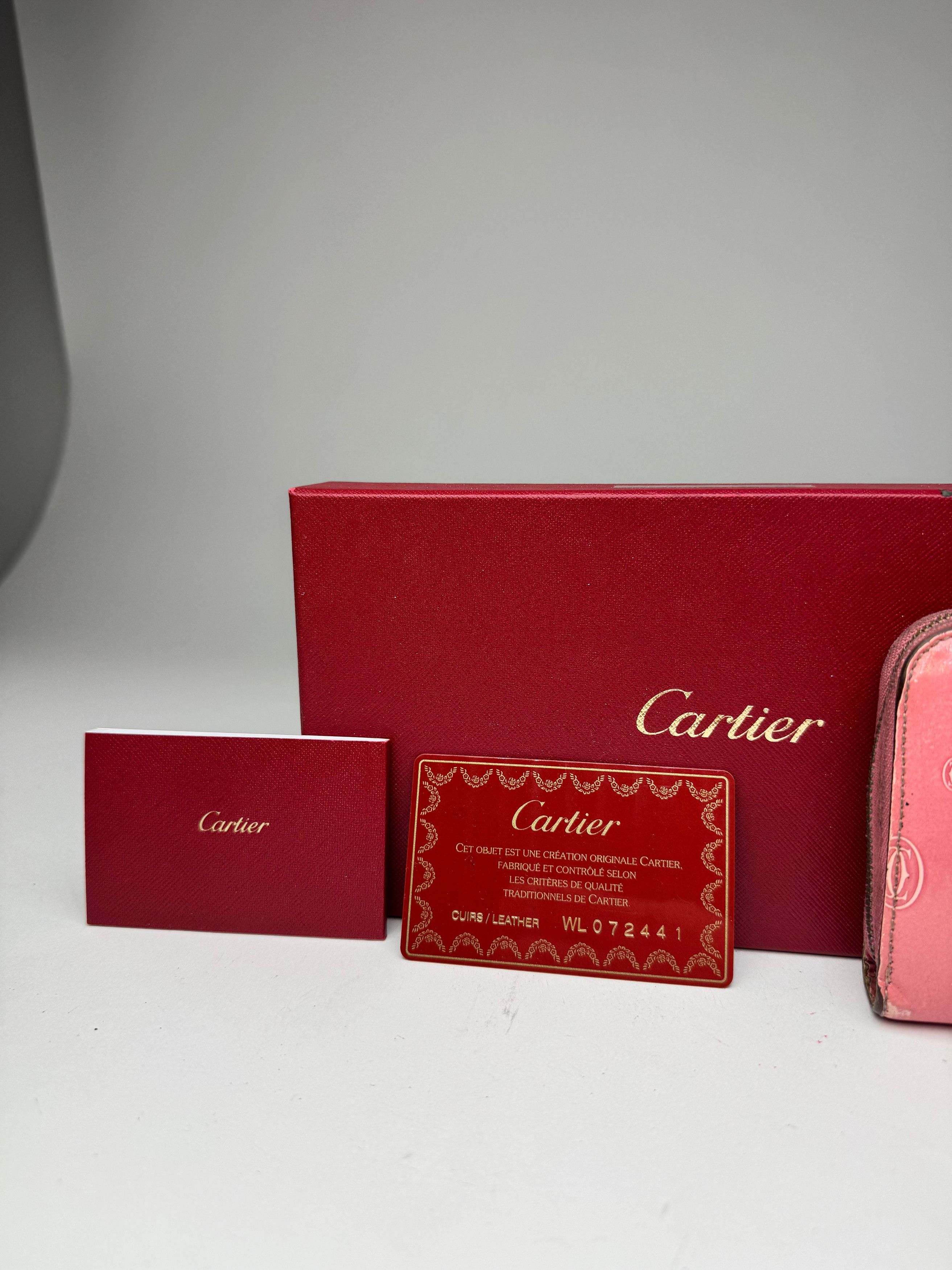 Cartier Vintage Patent Leather Monogram Wallet Pink Size ONE SIZE - 8 Thumbnail