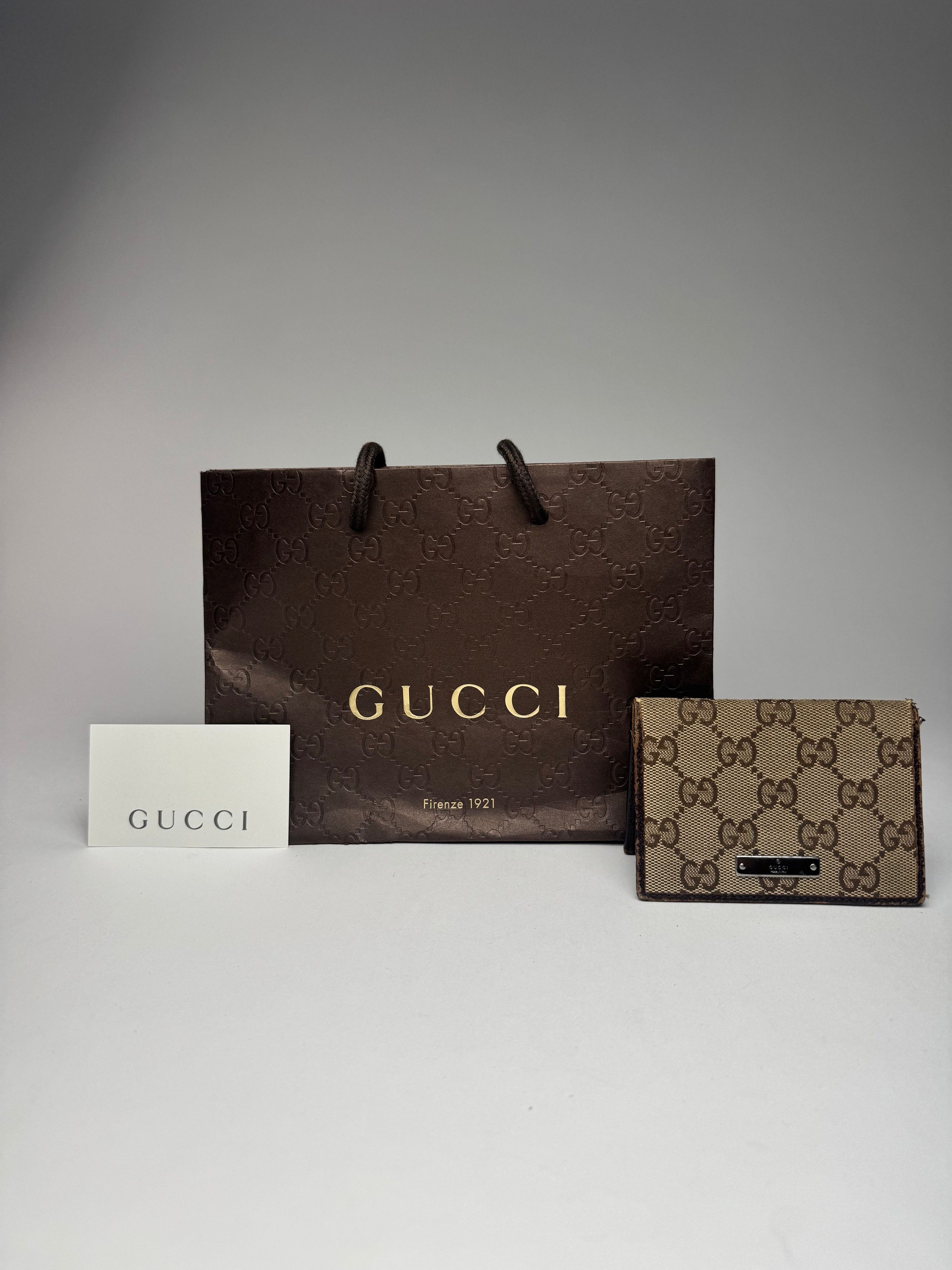 Gucci Vintage Monogram Card holder beige Brown Size ONE SIZE - 12 Thumbnail