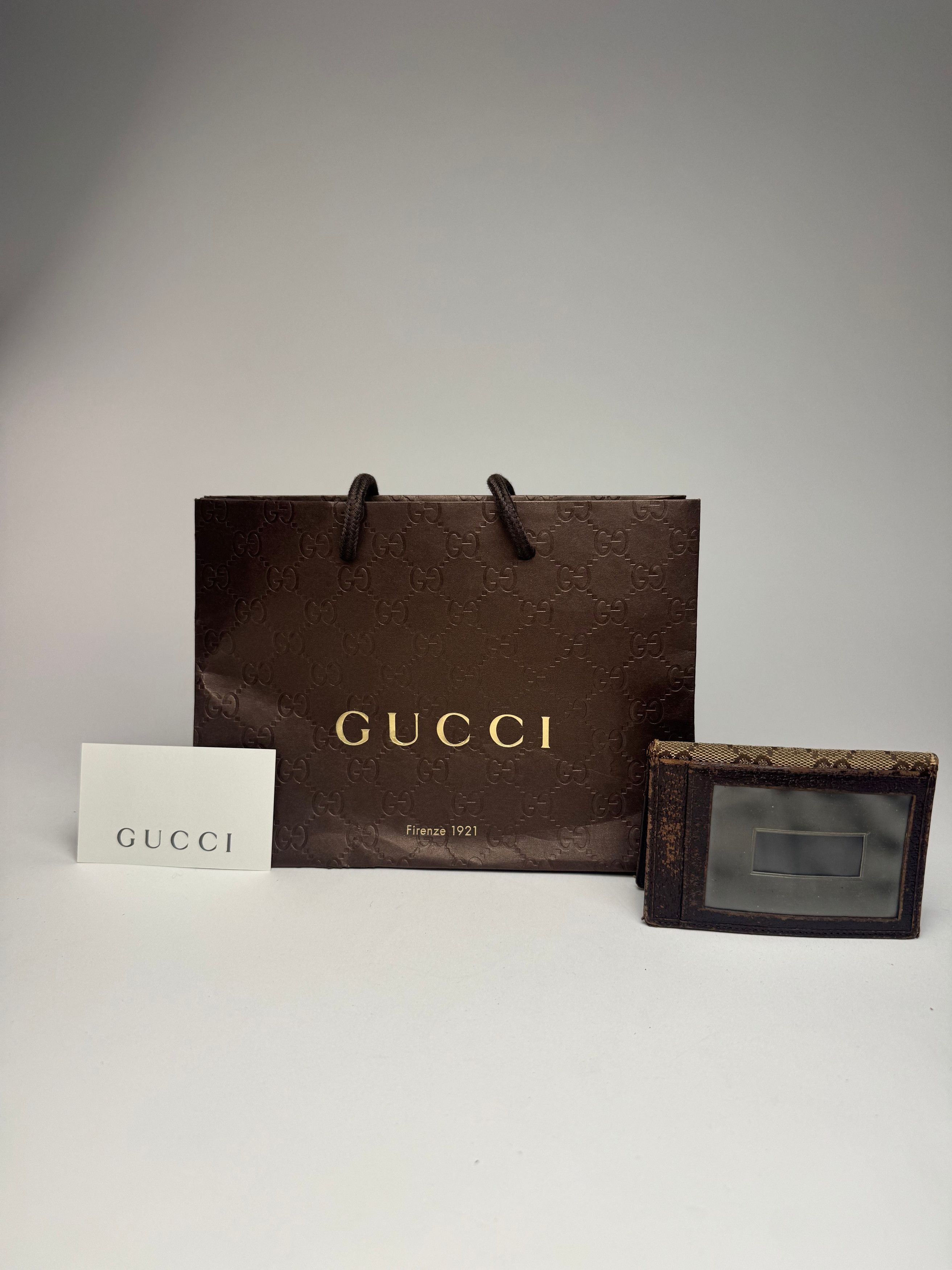 Gucci Vintage Monogram Card holder beige Brown Size ONE SIZE - 13 Thumbnail