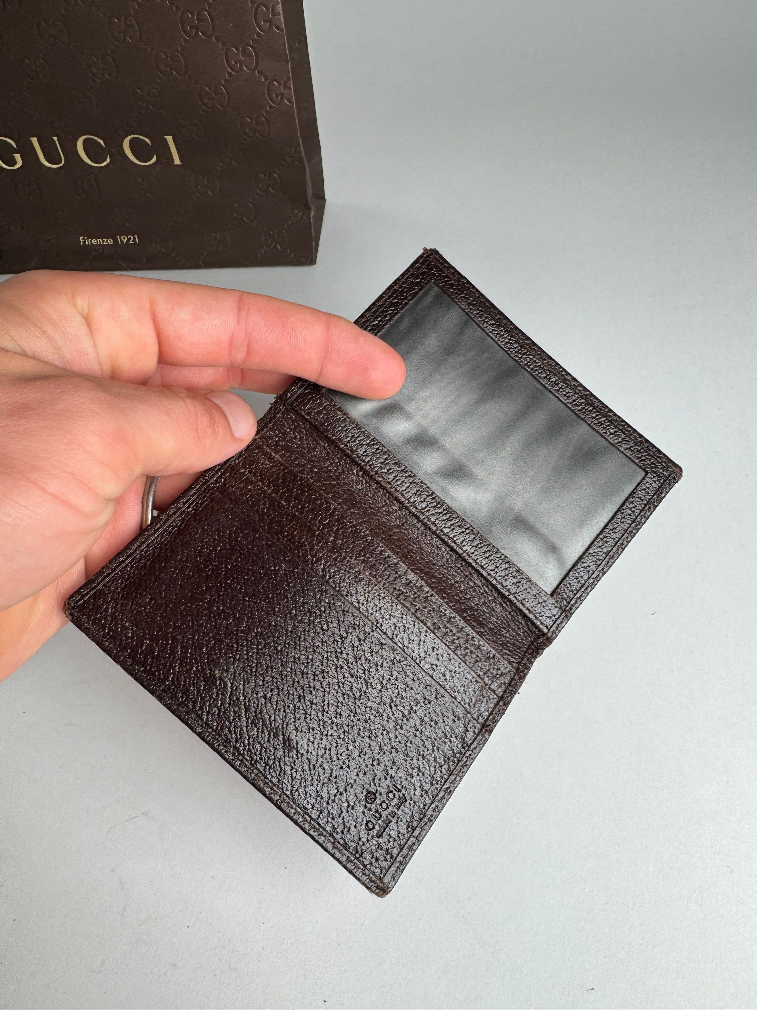 Gucci Vintage Monogram Card holder beige Brown Size ONE SIZE - 3 Thumbnail