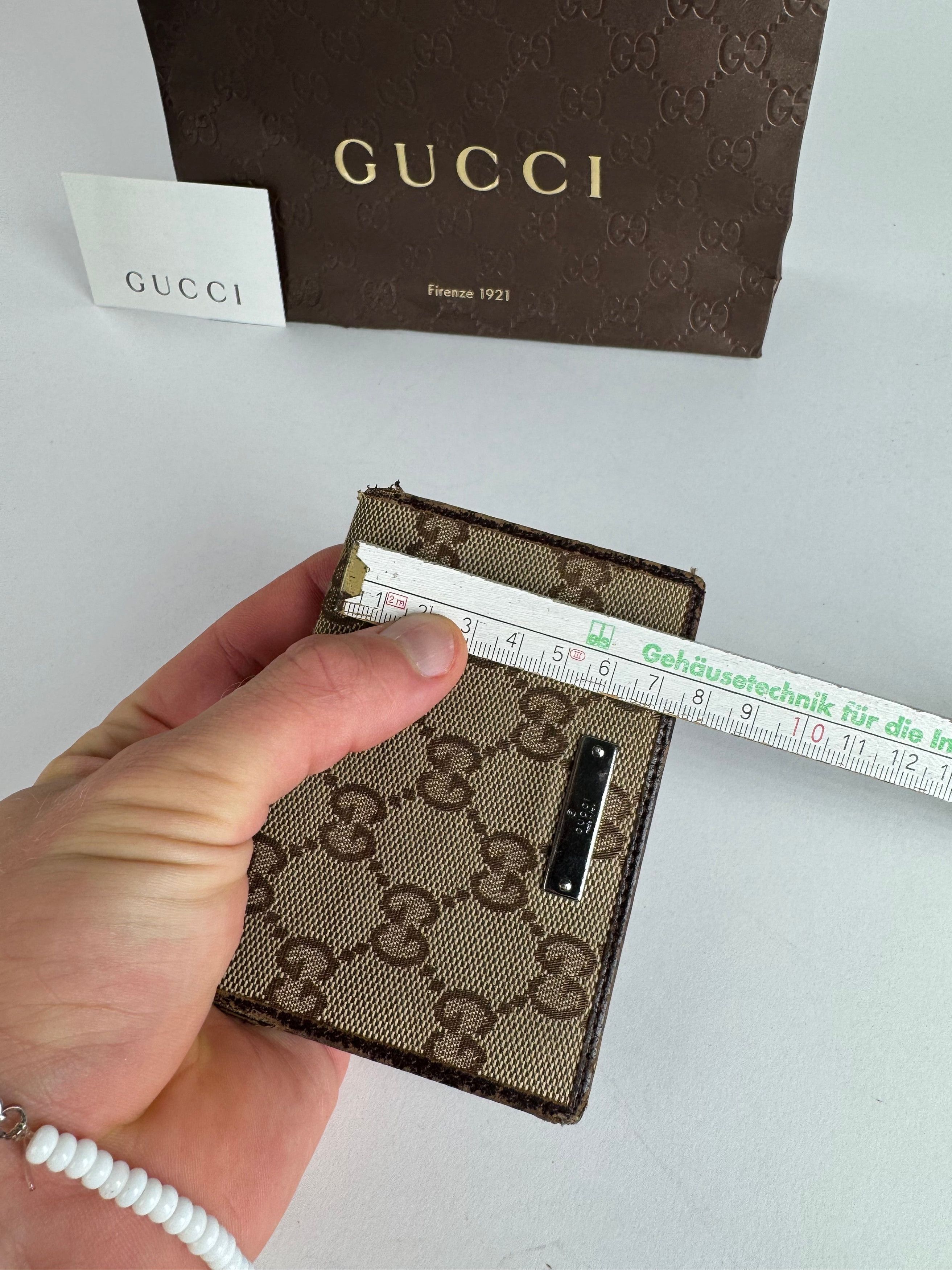 Gucci Vintage Monogram Card holder beige Brown Size ONE SIZE - 11 Thumbnail