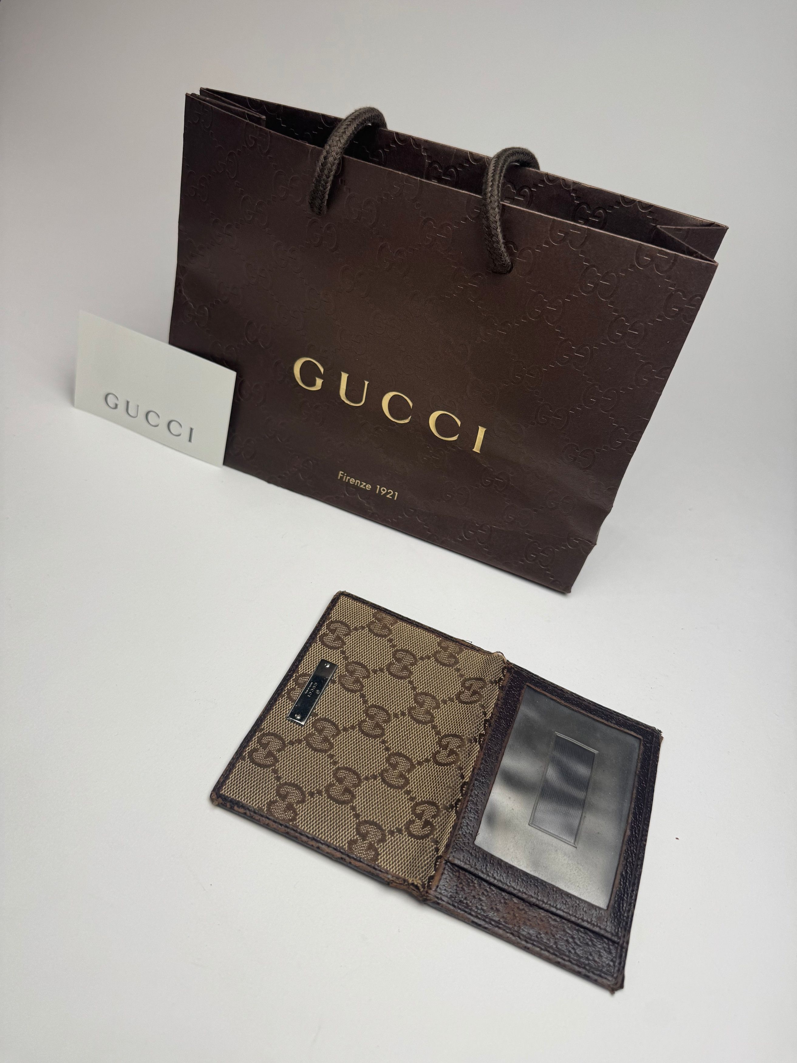 Gucci Vintage Monogram Card holder beige Brown Size ONE SIZE - 9 Thumbnail