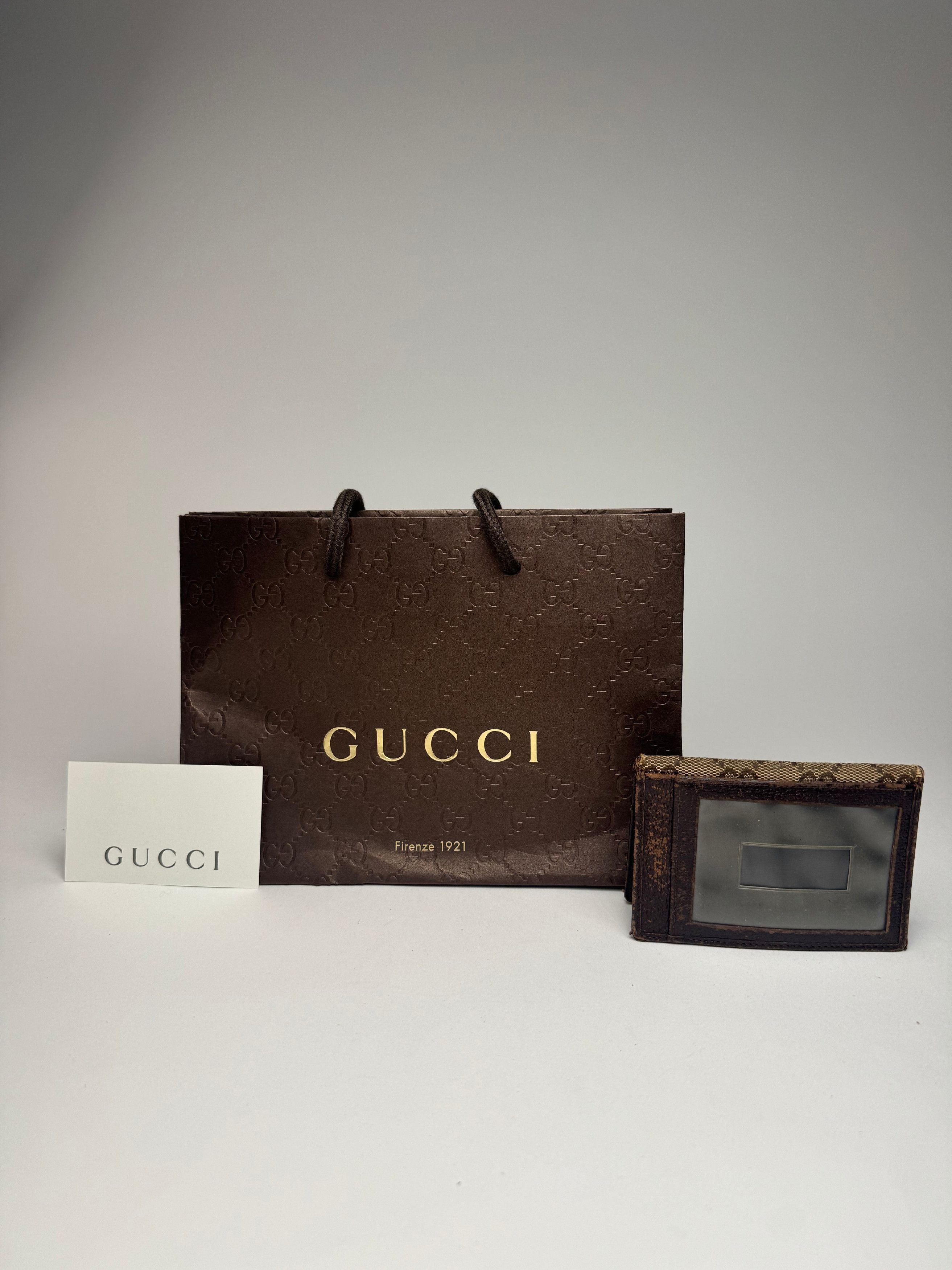 Gucci Vintage Monogram Card holder beige Brown Size ONE SIZE - 2 Thumbnail