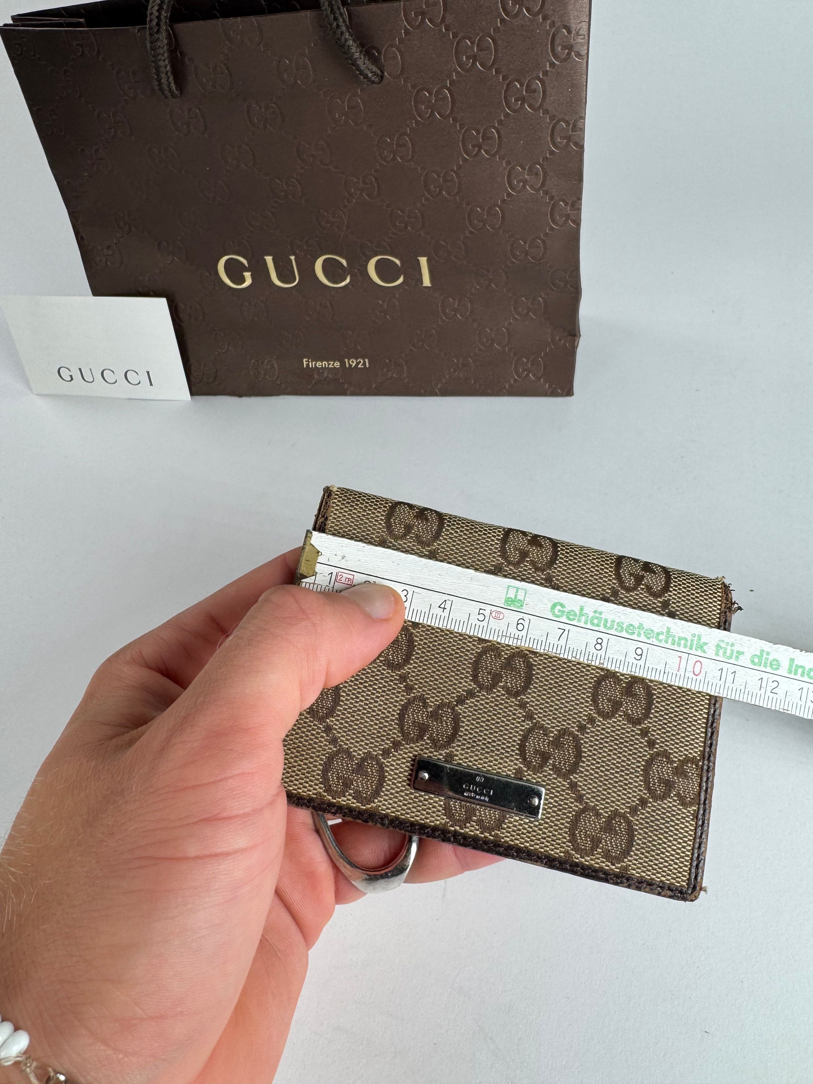 Gucci Vintage Monogram Card holder beige Brown Size ONE SIZE - 10 Thumbnail