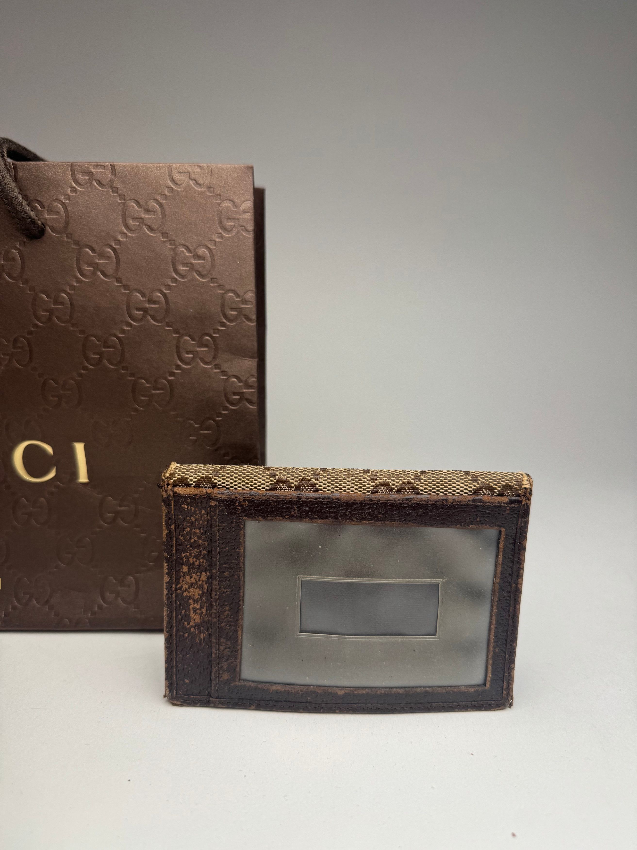 Gucci Vintage Monogram Card holder beige Brown Size ONE SIZE - 8 Thumbnail