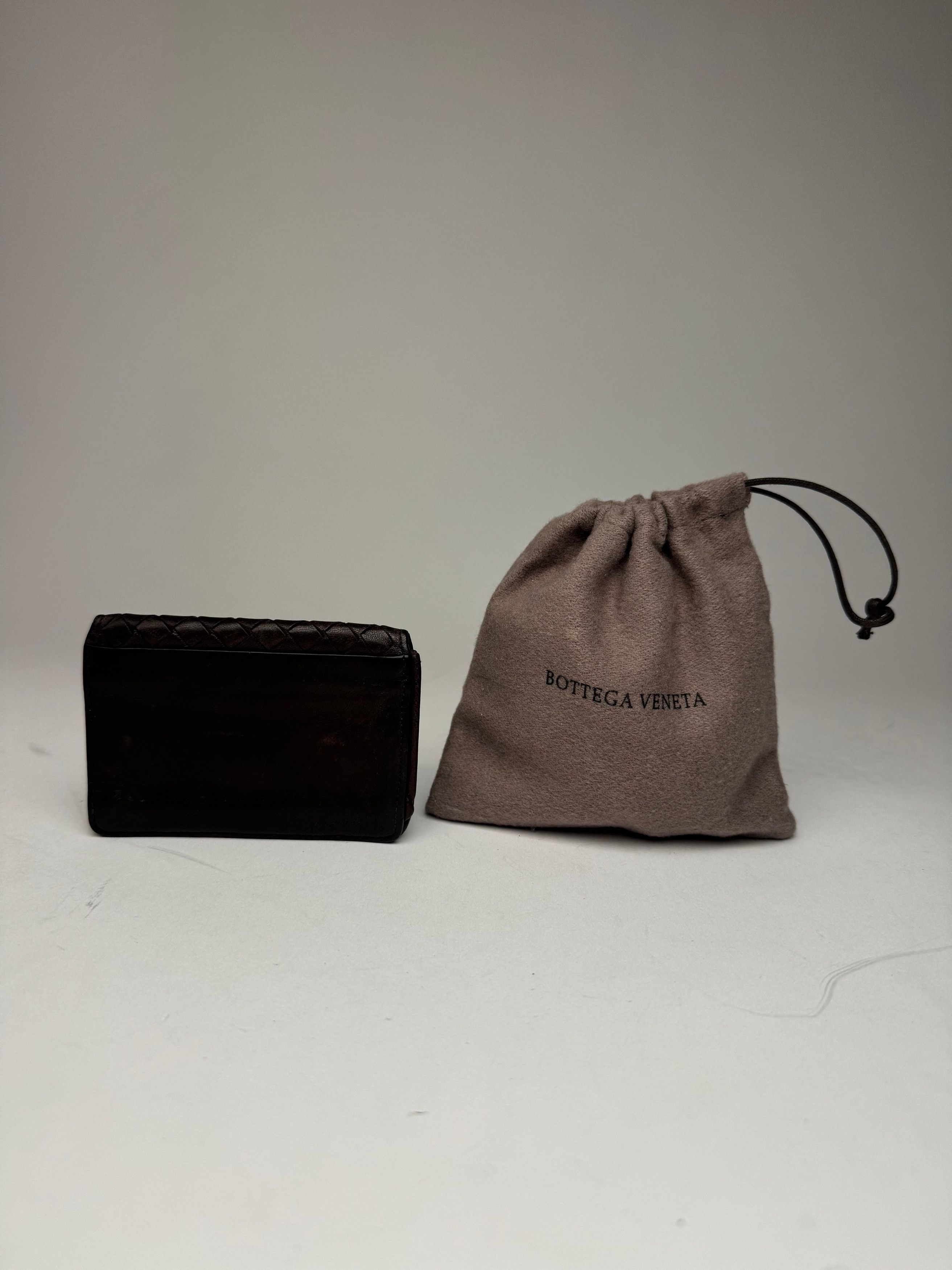 Bottega Veneta Vintage Intrecciato Leather Card Holder Brown Size ONE SIZE - 8 Thumbnail
