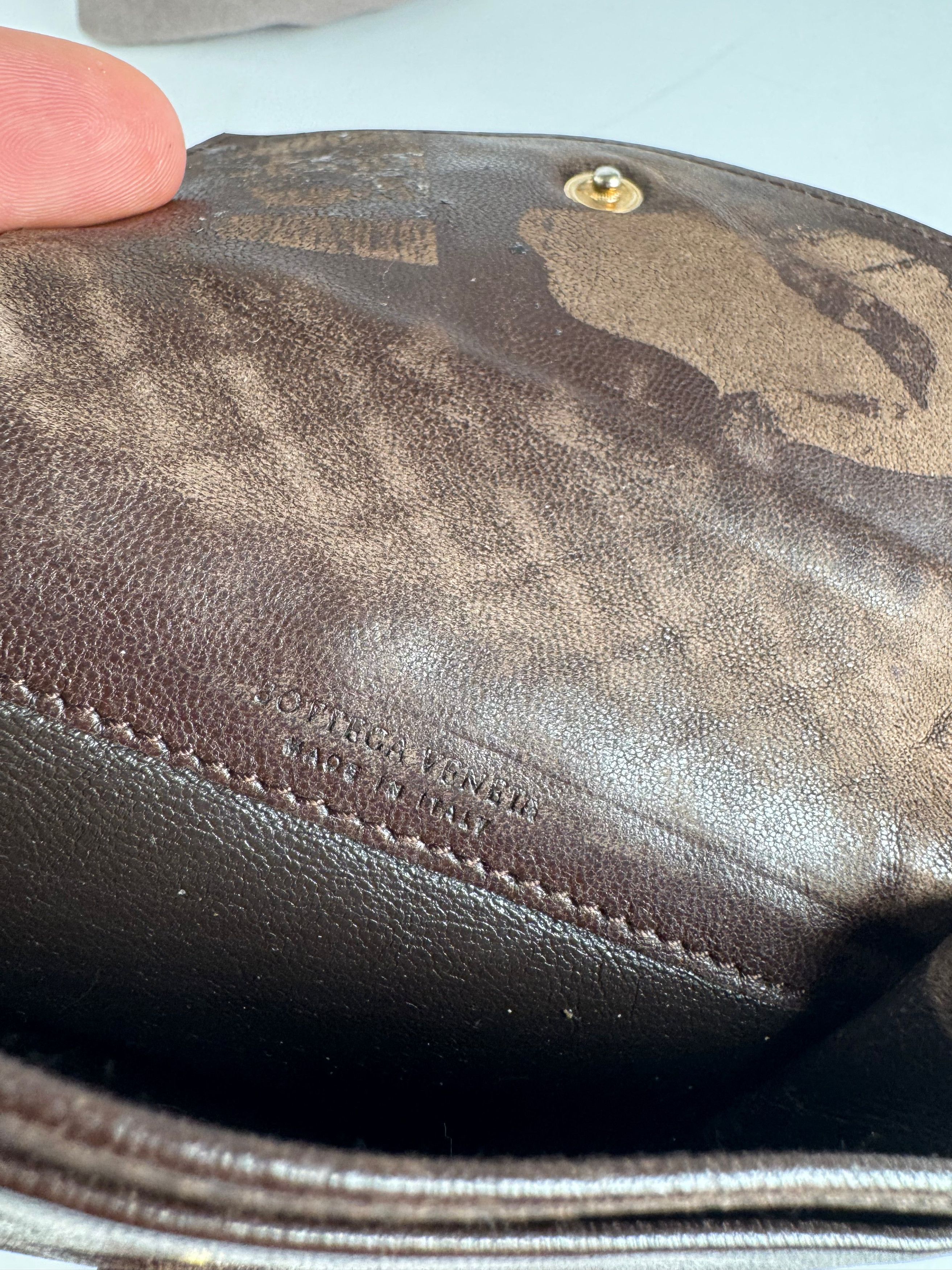 Bottega Veneta Vintage Intrecciato Leather Card Holder Brown Size ONE SIZE - 7 Thumbnail