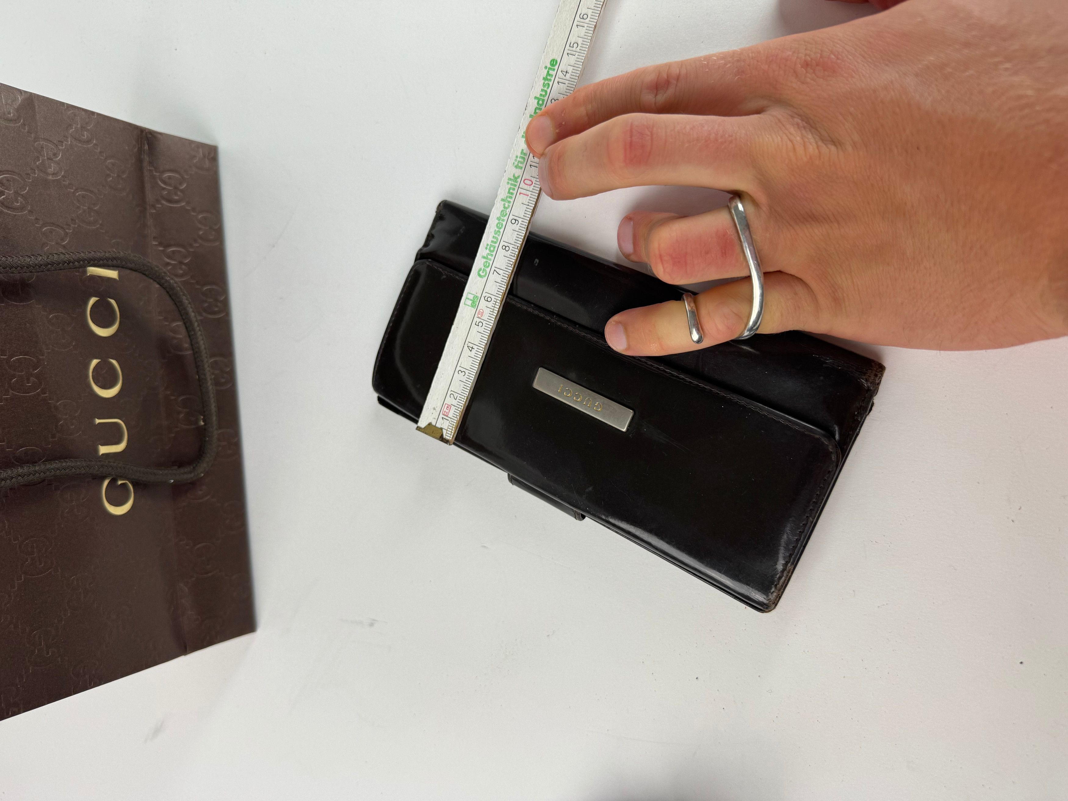 Gucci Vintage Patent Leather Wallet Brown Size ONE SIZE - 11 Thumbnail