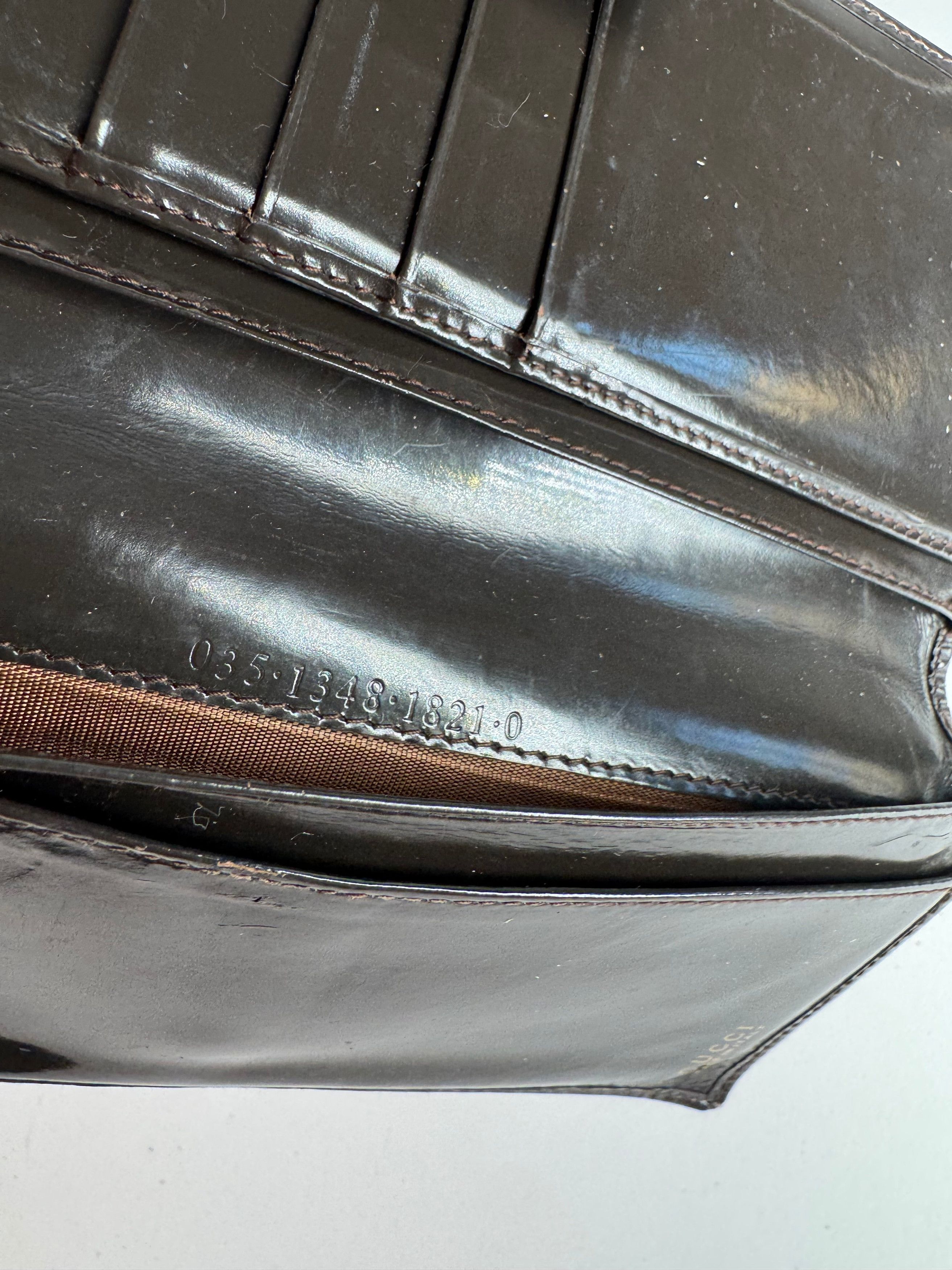 Gucci Vintage Patent Leather Wallet Brown Size ONE SIZE - 7 Thumbnail