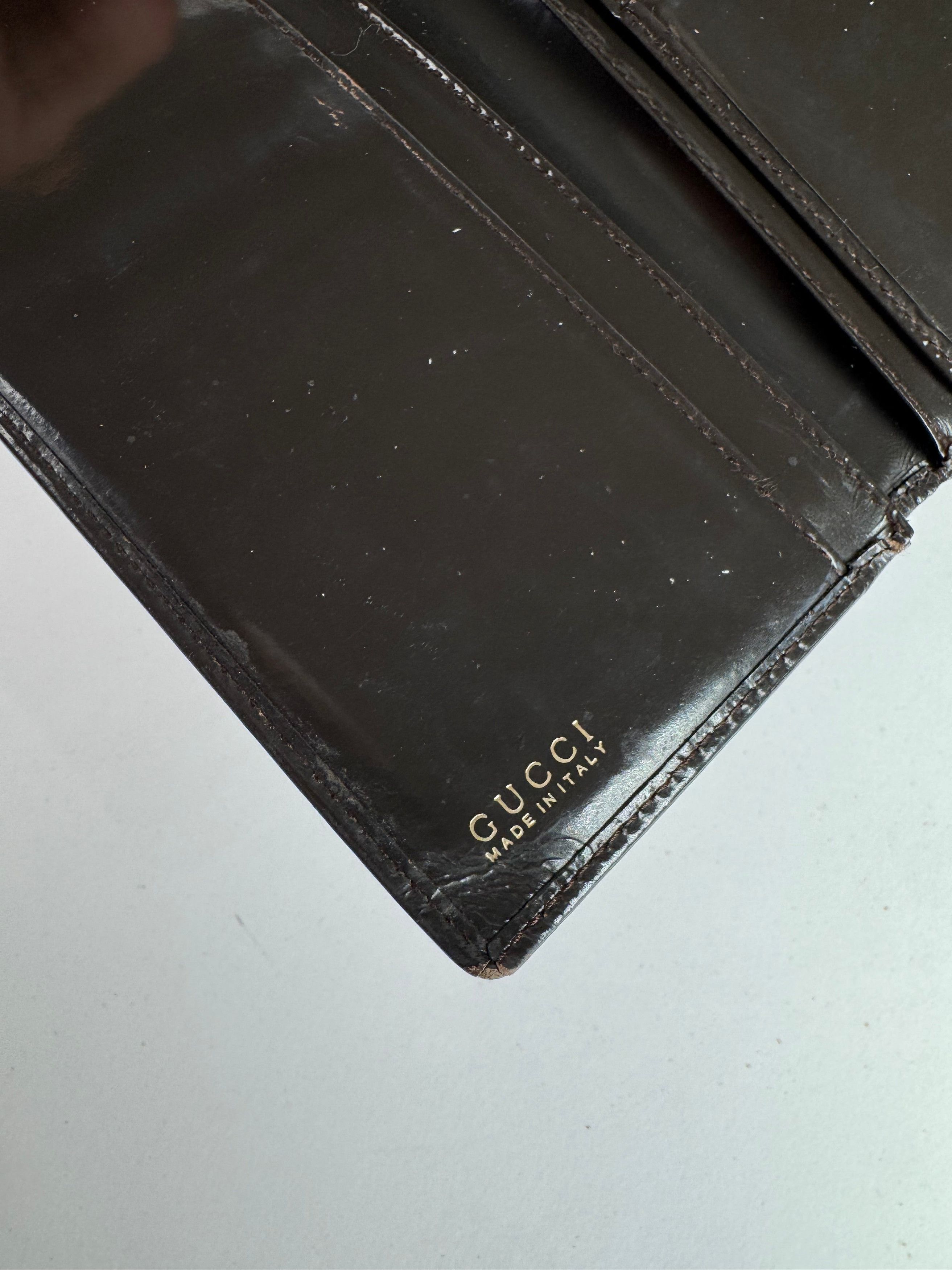 Gucci Vintage Patent Leather Wallet Brown Size ONE SIZE - 5 Thumbnail