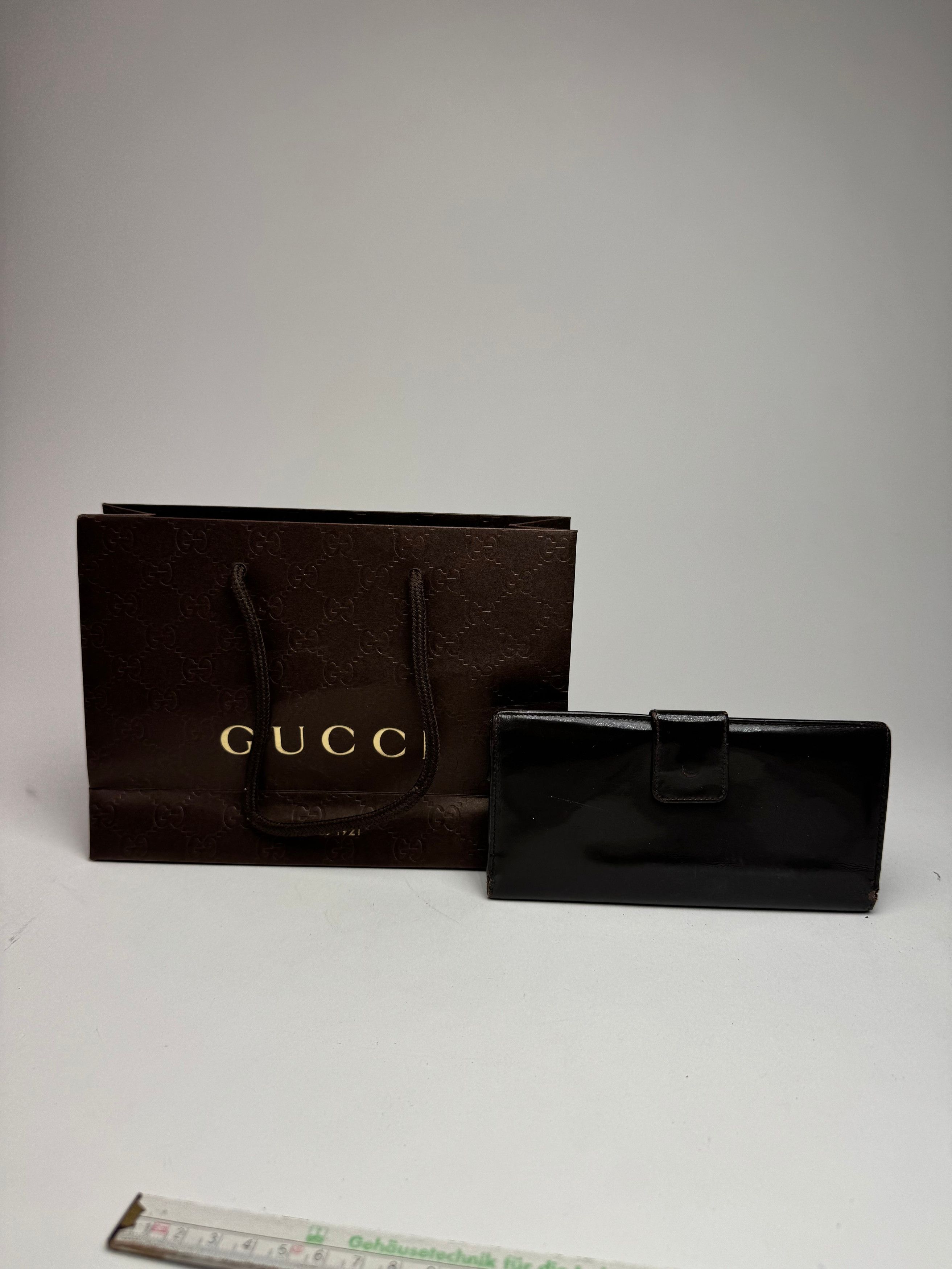 Gucci Vintage Patent Leather Wallet Brown Size ONE SIZE - 2 Thumbnail