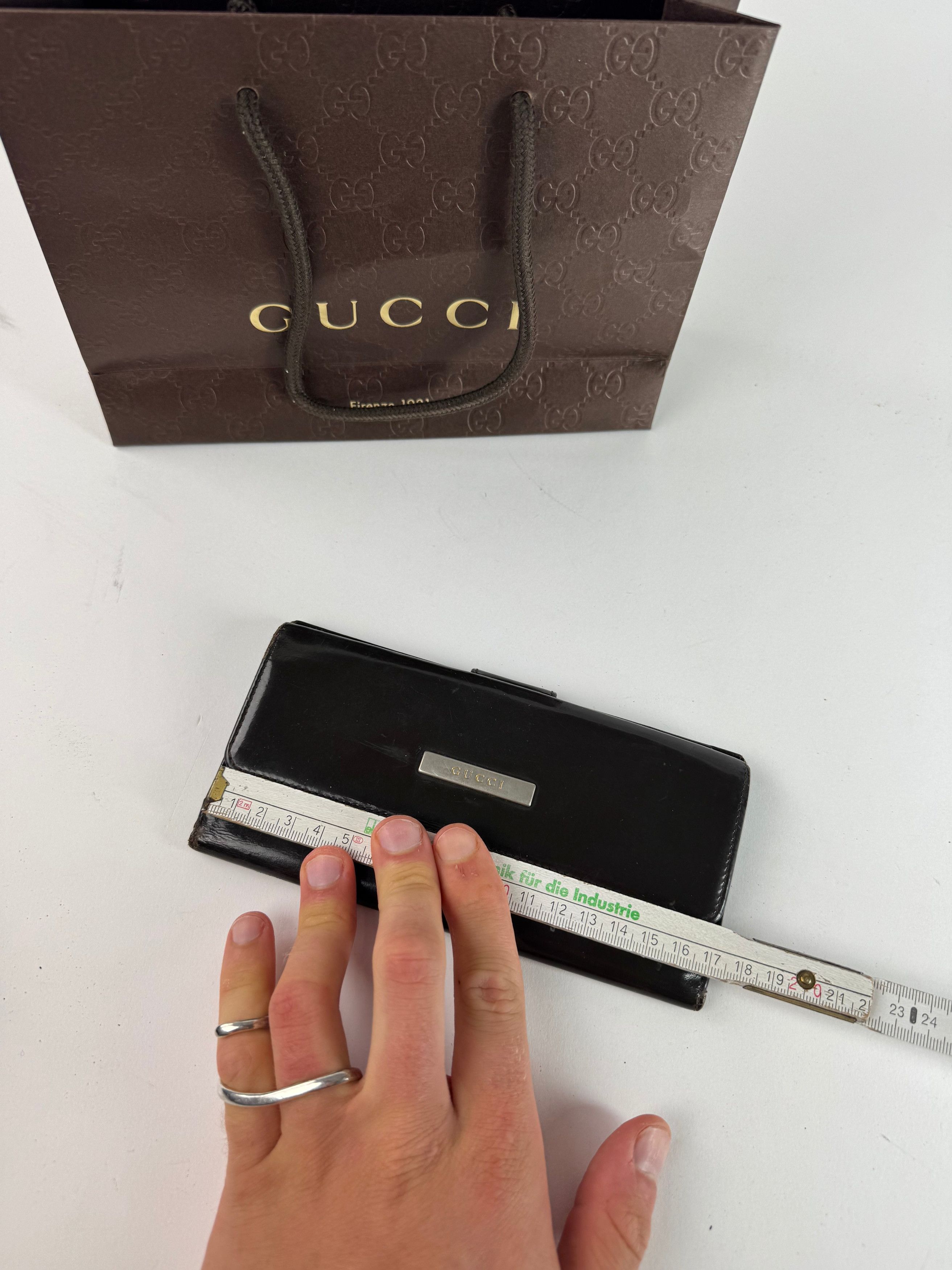 Gucci Vintage Patent Leather Wallet Brown Size ONE SIZE - 10 Thumbnail