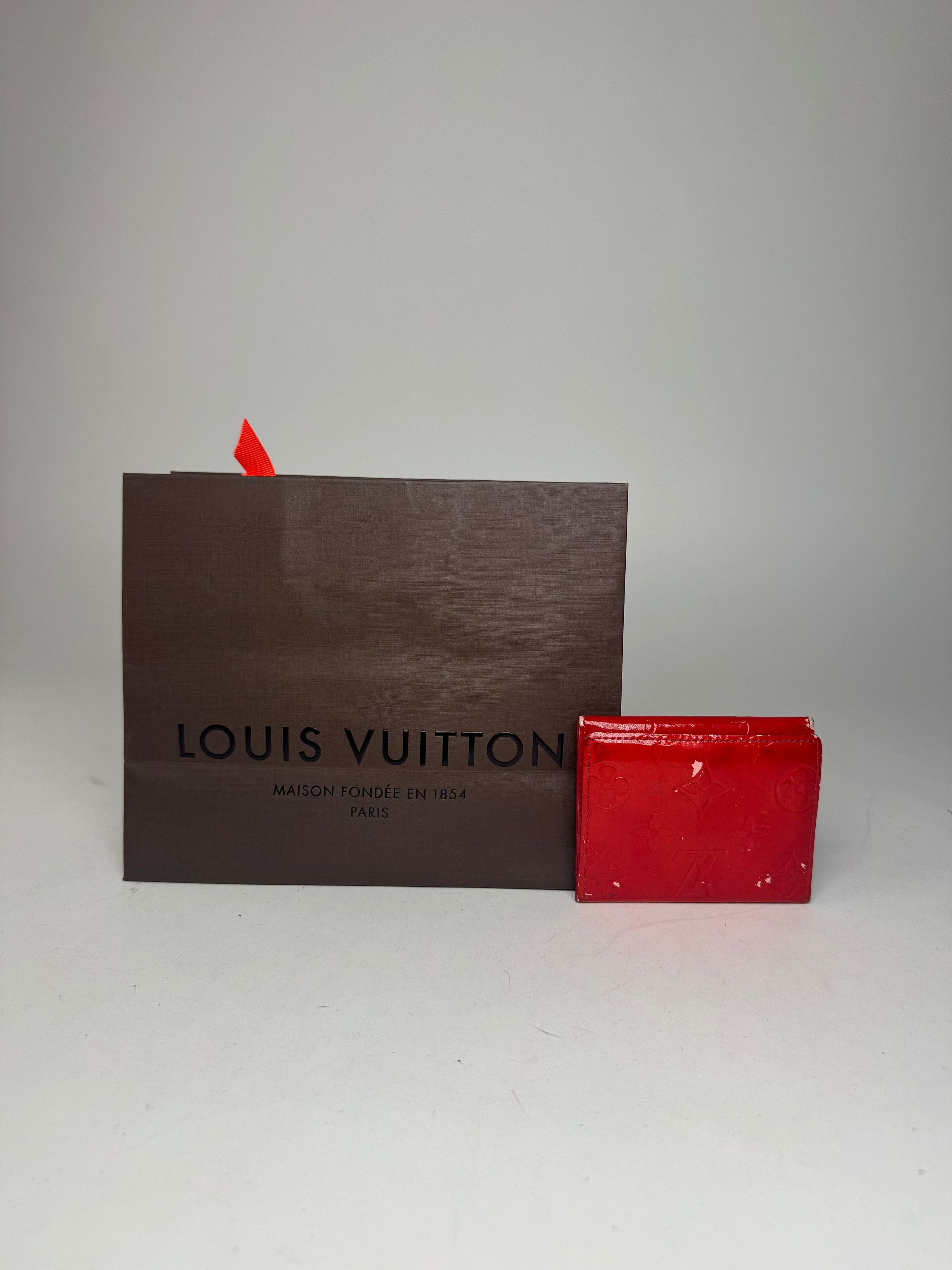 Louis Vuitton Vintage Vernis Leather Card Holder Red Size ONE SIZE - 4 Thumbnail