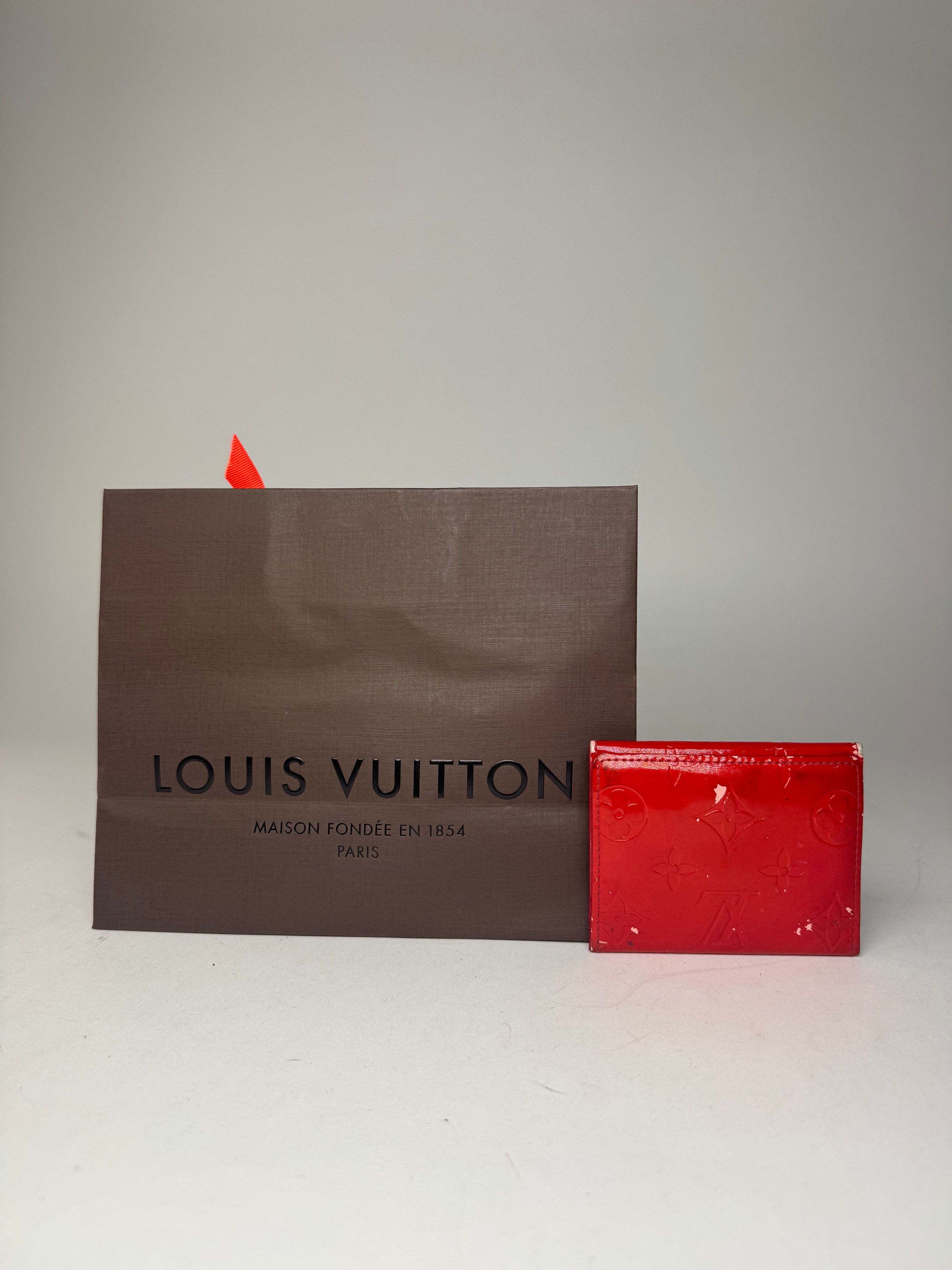 Louis Vuitton Vintage Vernis Leather Card Holder Red Size ONE SIZE - 7 Thumbnail