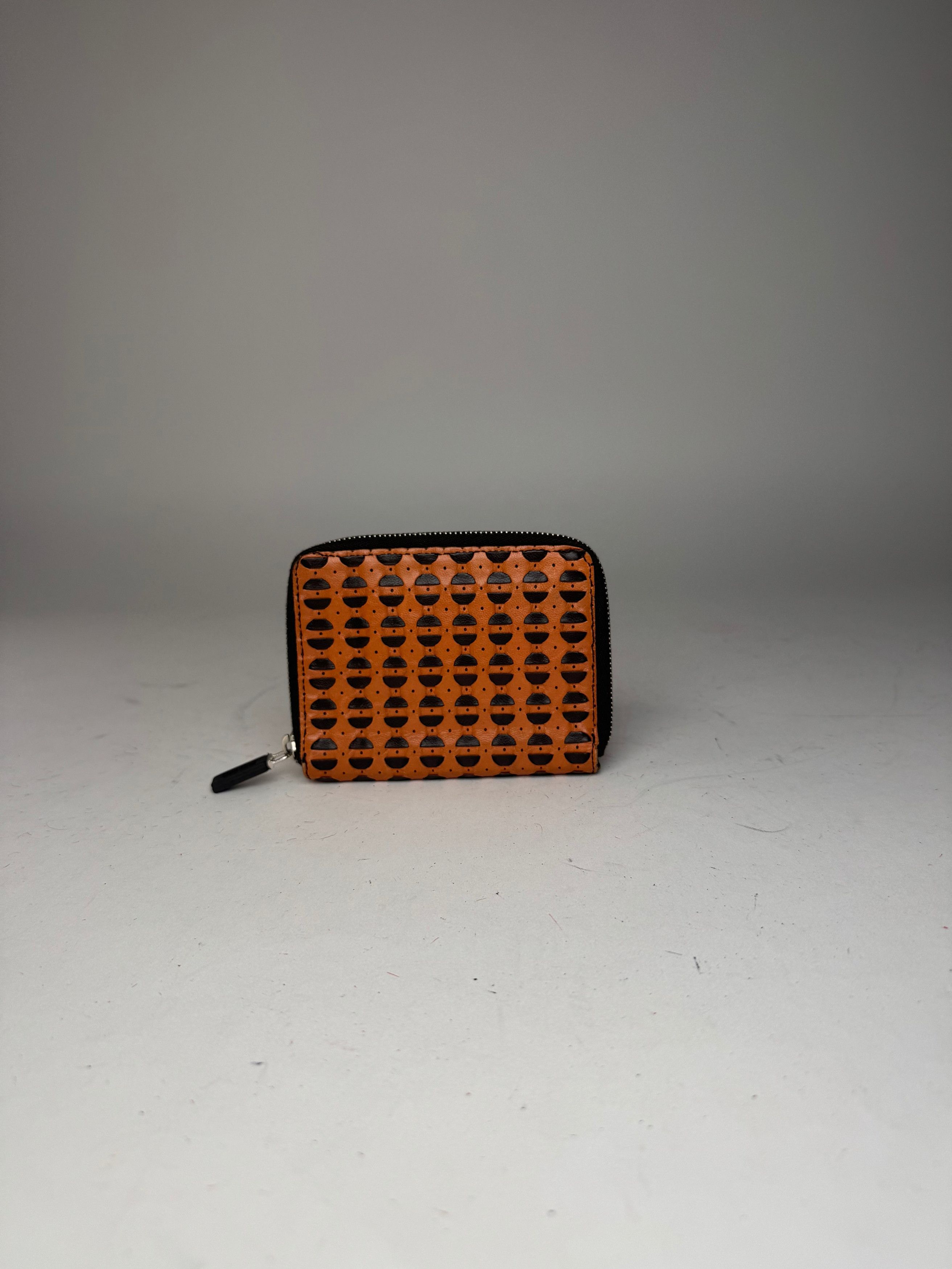 Miu Miu Vintage Zippy Leather Wallet Orange black Size ONE SIZE - 9 Thumbnail