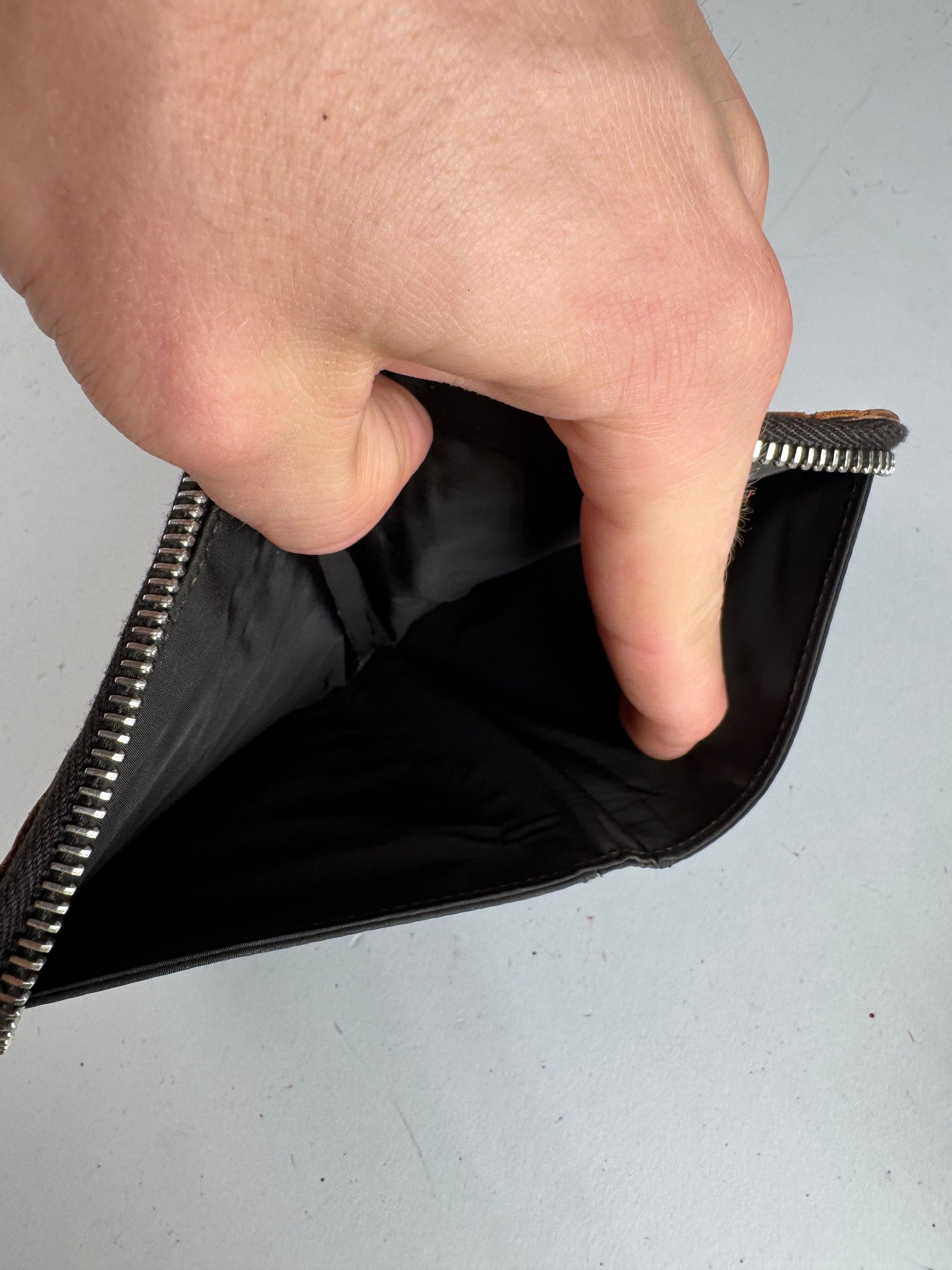 Miu Miu Vintage Zippy Leather Wallet Orange black Size ONE SIZE - 7 Thumbnail