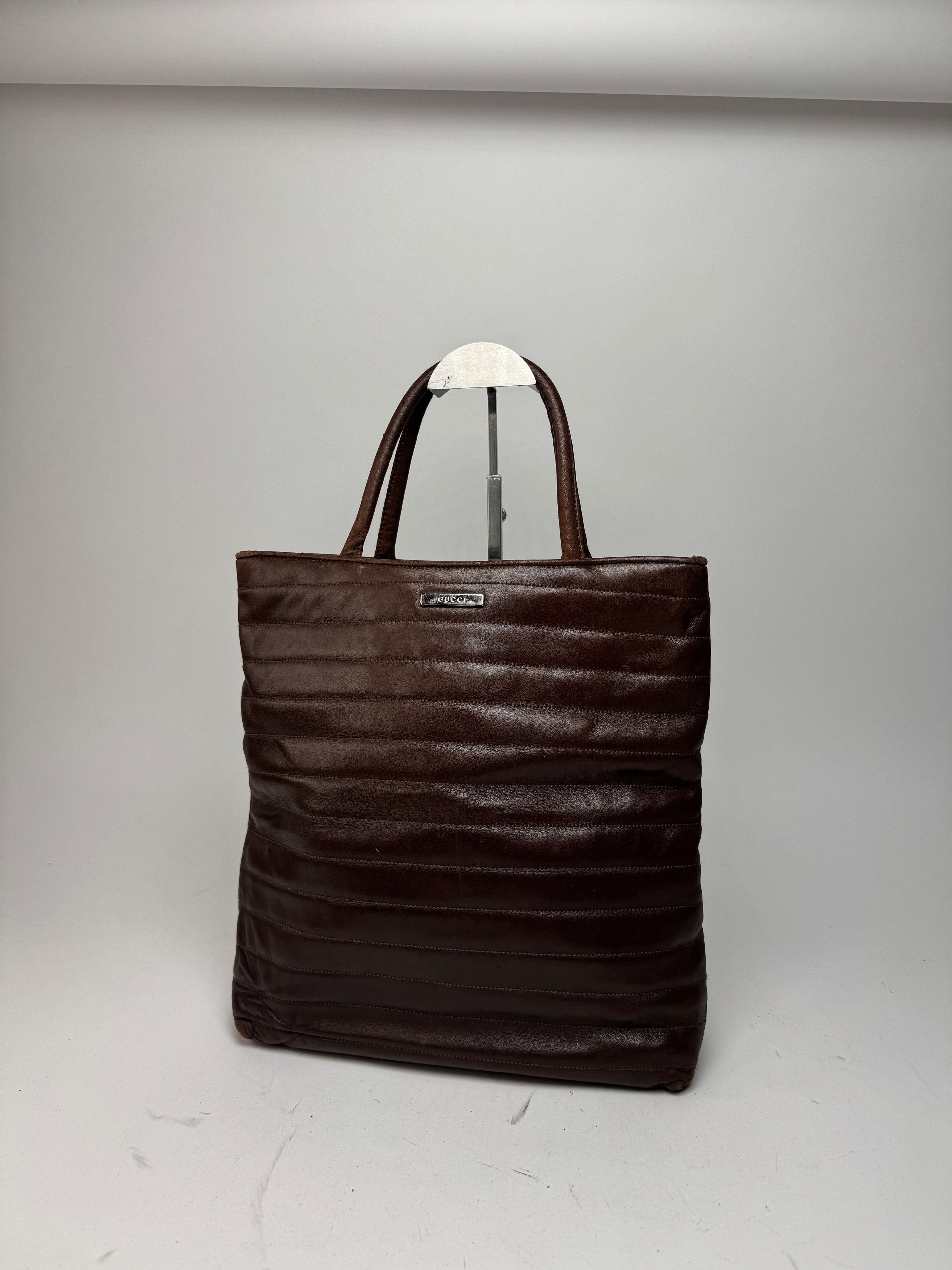 Gucci Vintage Leather handbag brown Size ONE SIZE - 6 Thumbnail