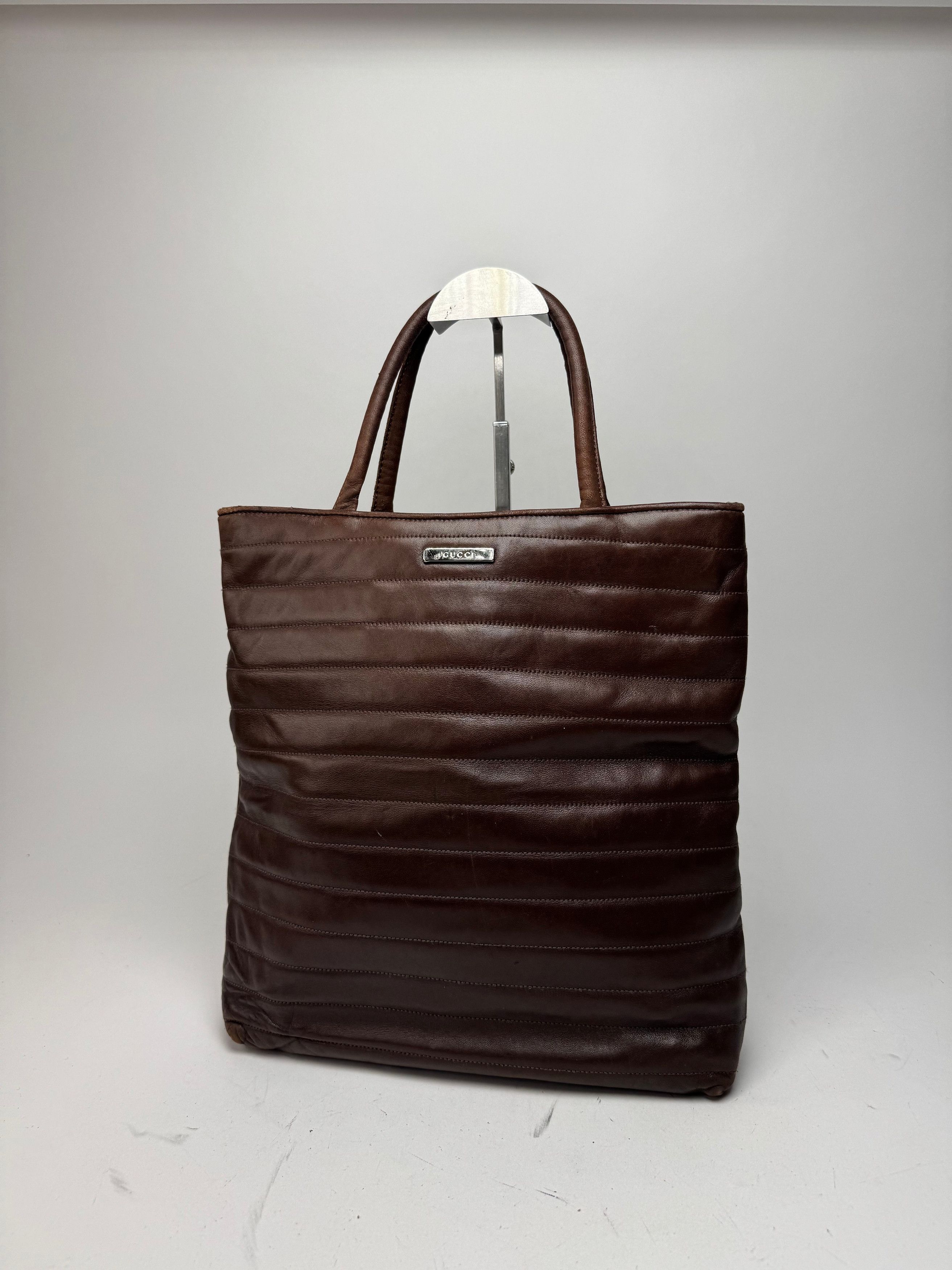 Gucci Vintage Leather handbag brown Size ONE SIZE - 14 Thumbnail
