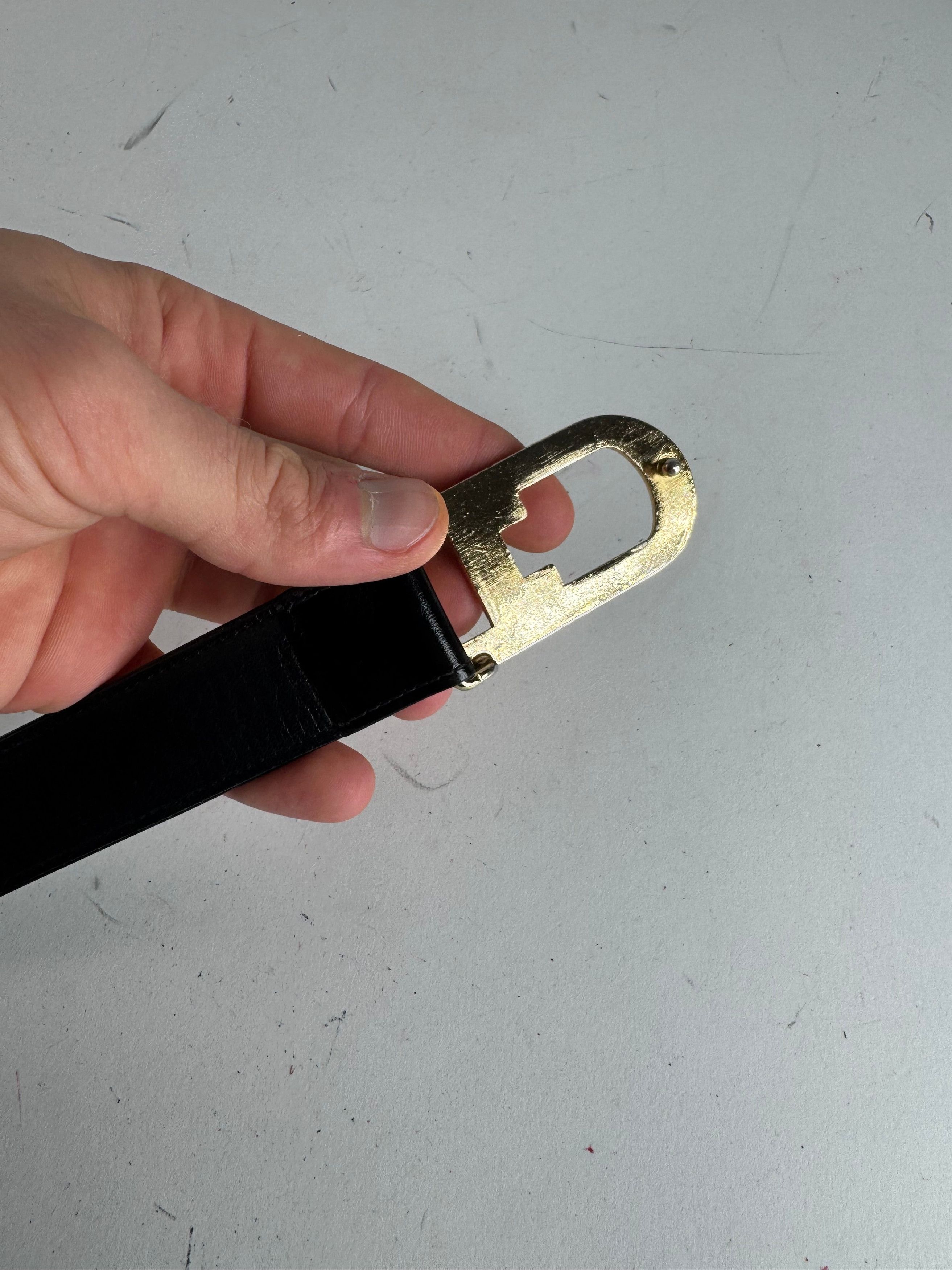 Dior Vintage Leather Belt Black Size ONE SIZE - 3 Thumbnail