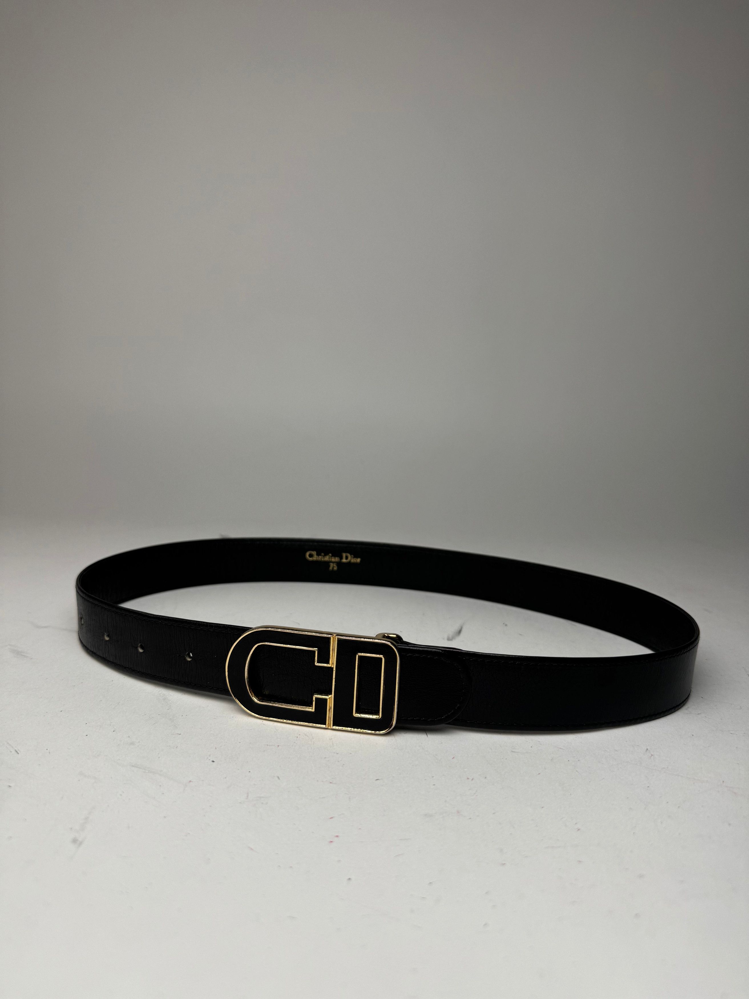 Dior Vintage Leather Belt Black Size ONE SIZE - 11 Thumbnail
